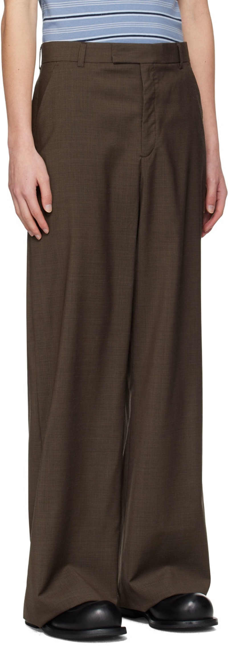 Martine Rose Brown Three-Pocket Trousers outlook