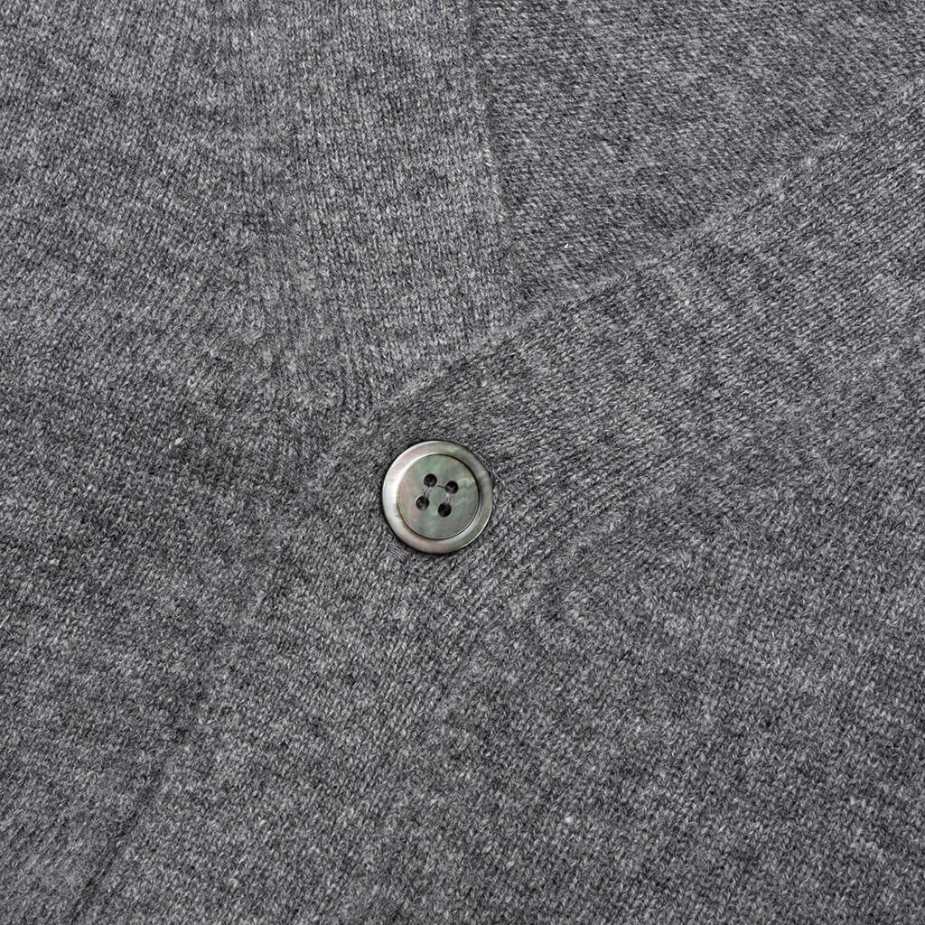 COMME DES GARCONS PLAY X THE ARTIST INVADER BUTTON CARDIGAN - GREY - 3
