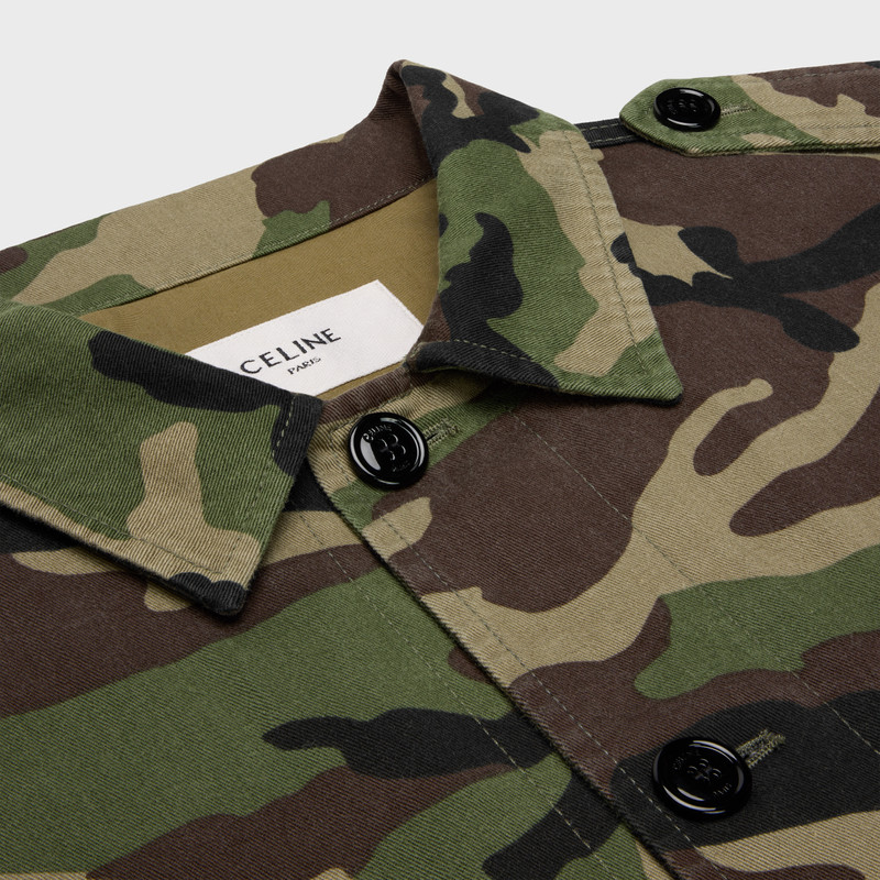 celine saharienne jacket in camouflage cotton 3