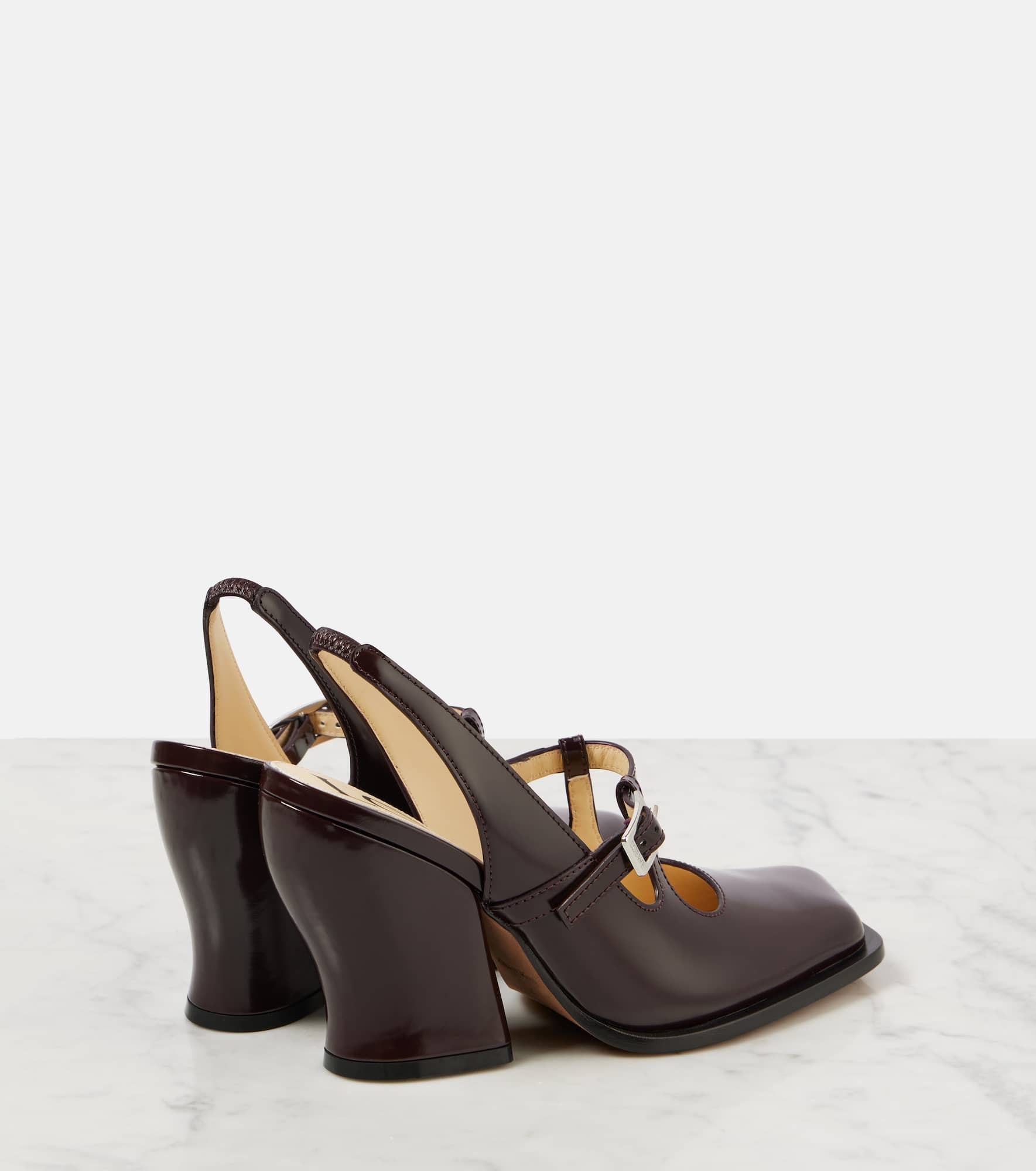 Onda brushed leather slingback pumps - 2