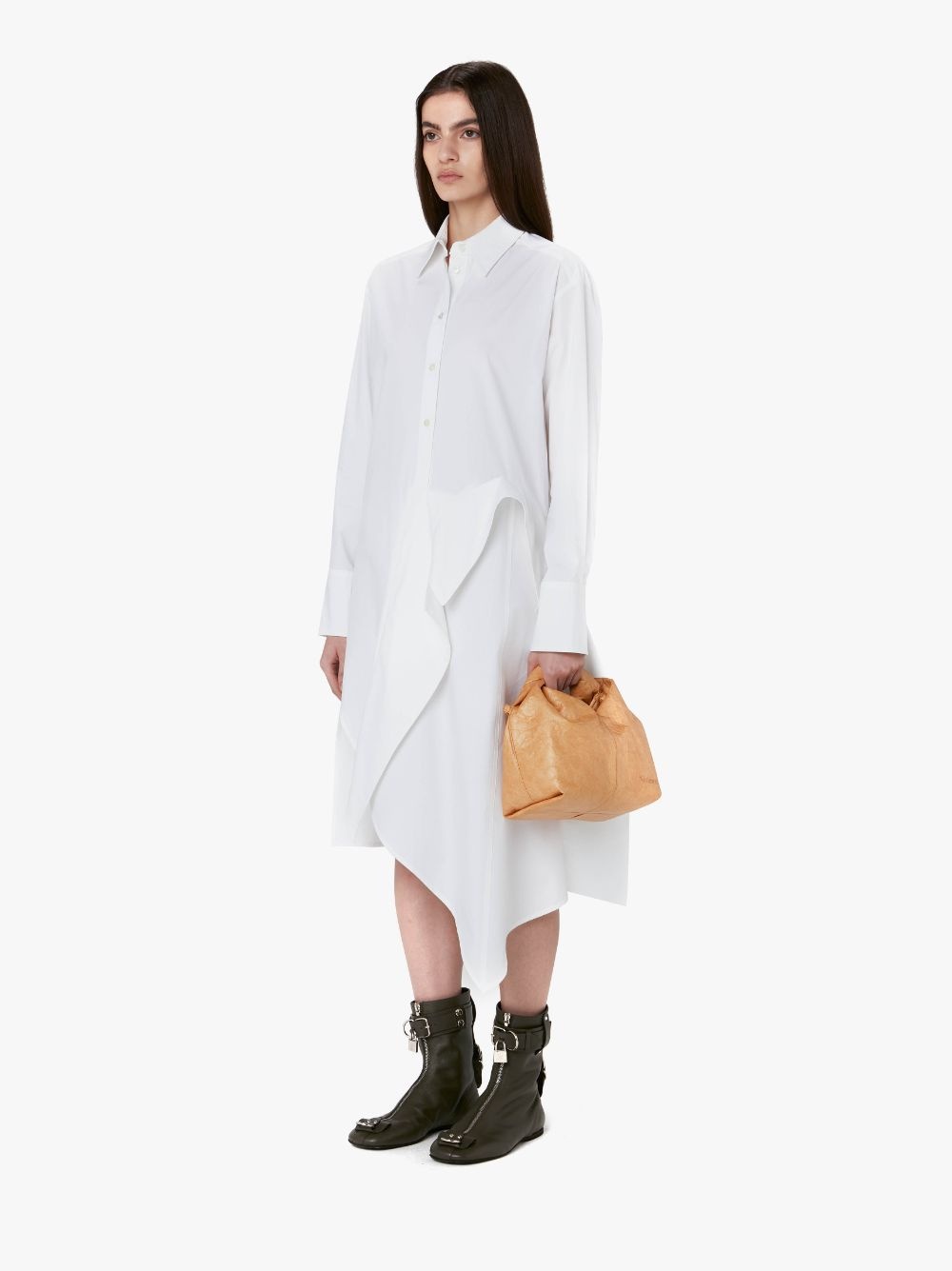 DECONSTRUCTED DRAPE SHIRT DRESS - 4