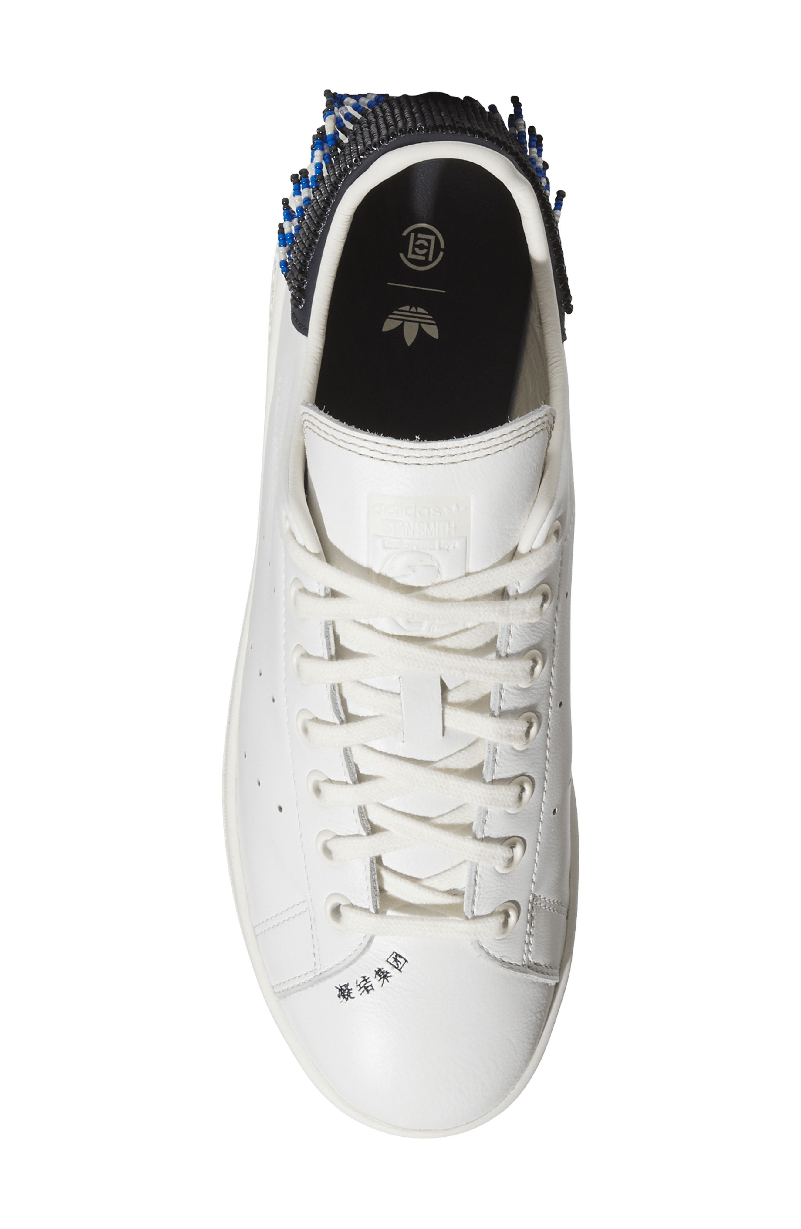 adidas x CLOT Stan Smith Low Top Sneaker in White/Navy/White at Nordstrom - 4