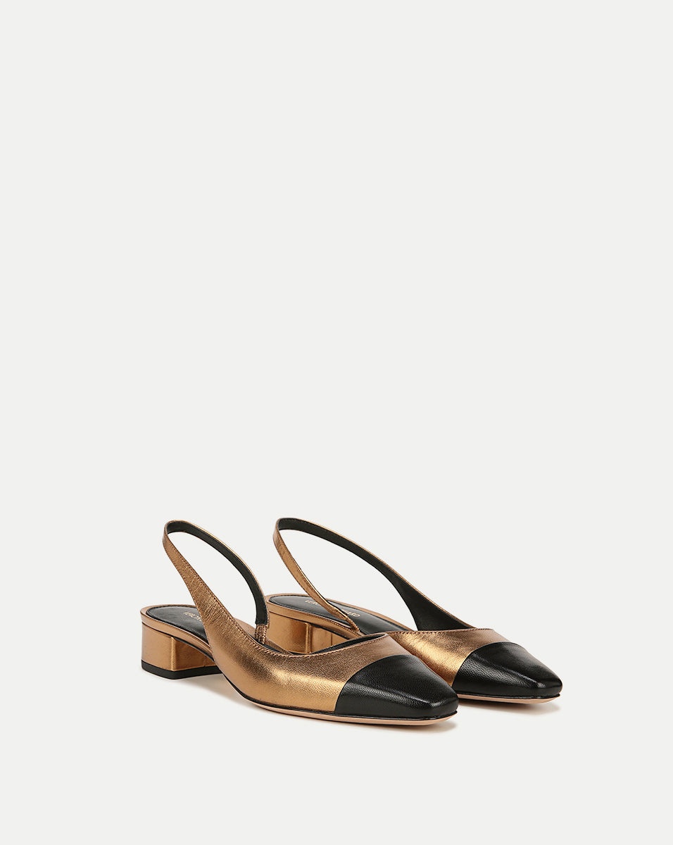 CECILE LEATHER CAP-TOE SLINGBACK - 2