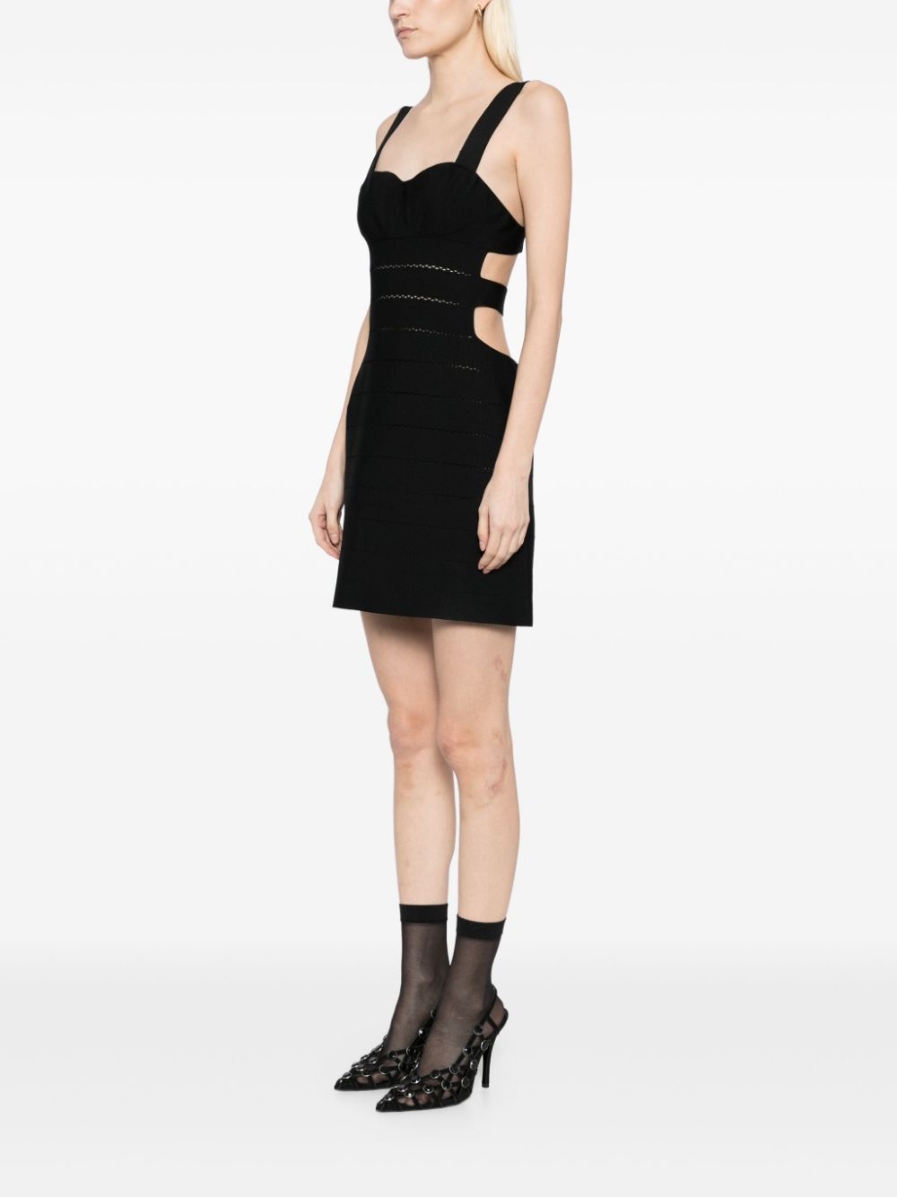 intarsia knit mini dress - 3
