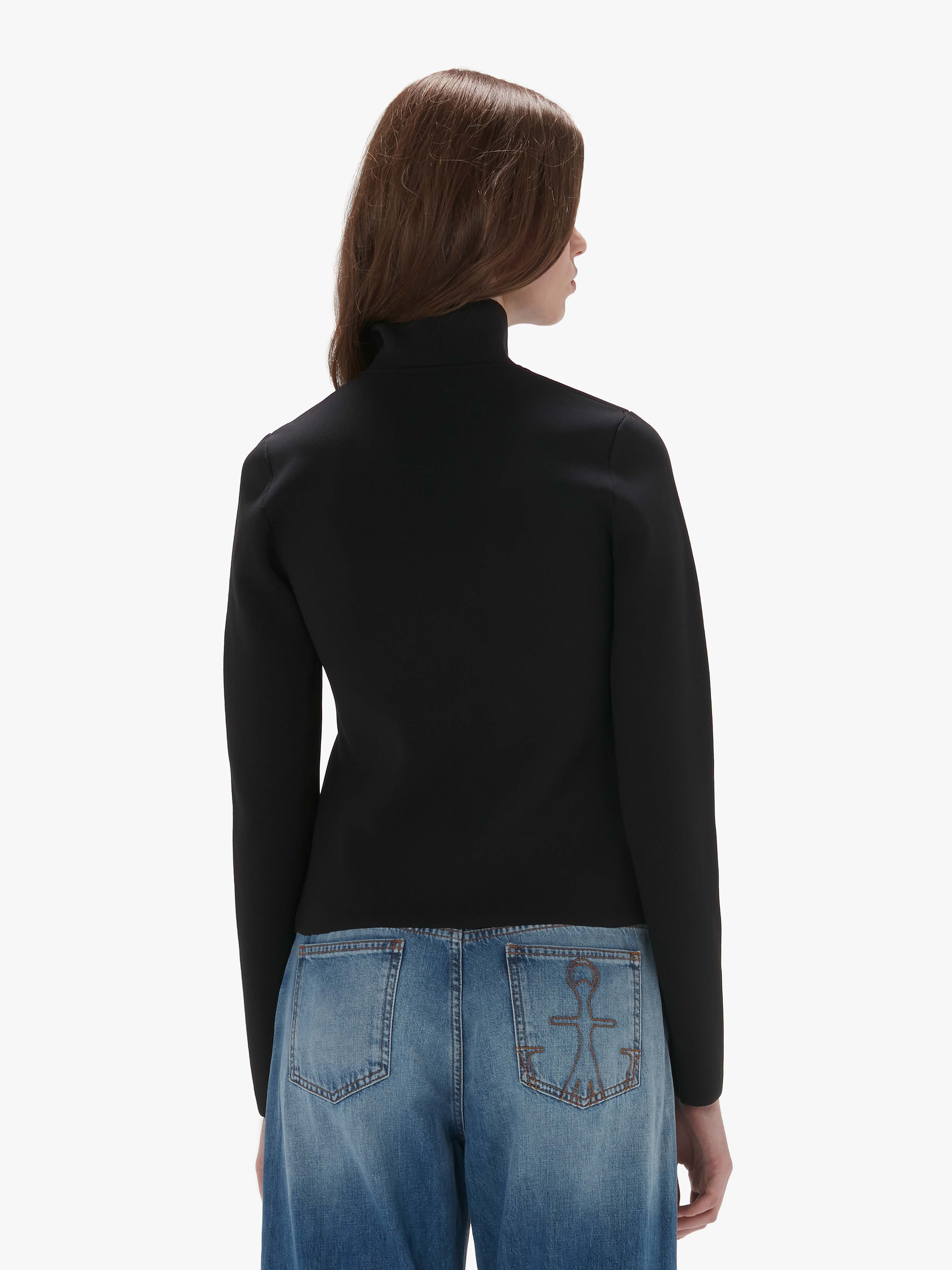 zip-up fine-knit cardigan - 3