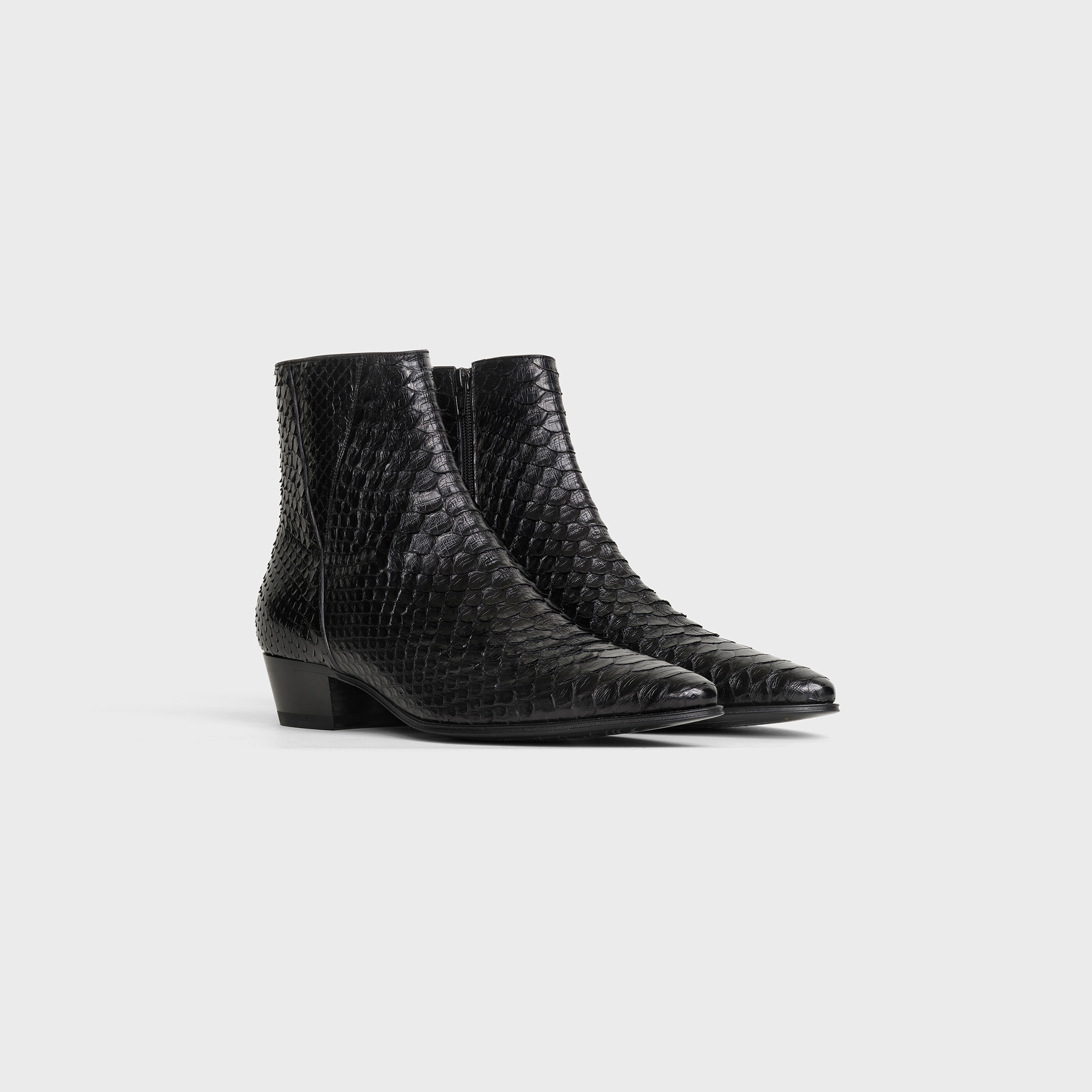 CELINE JACNO ZIPPED BOOT  IN  SHINY PYTHON - 2