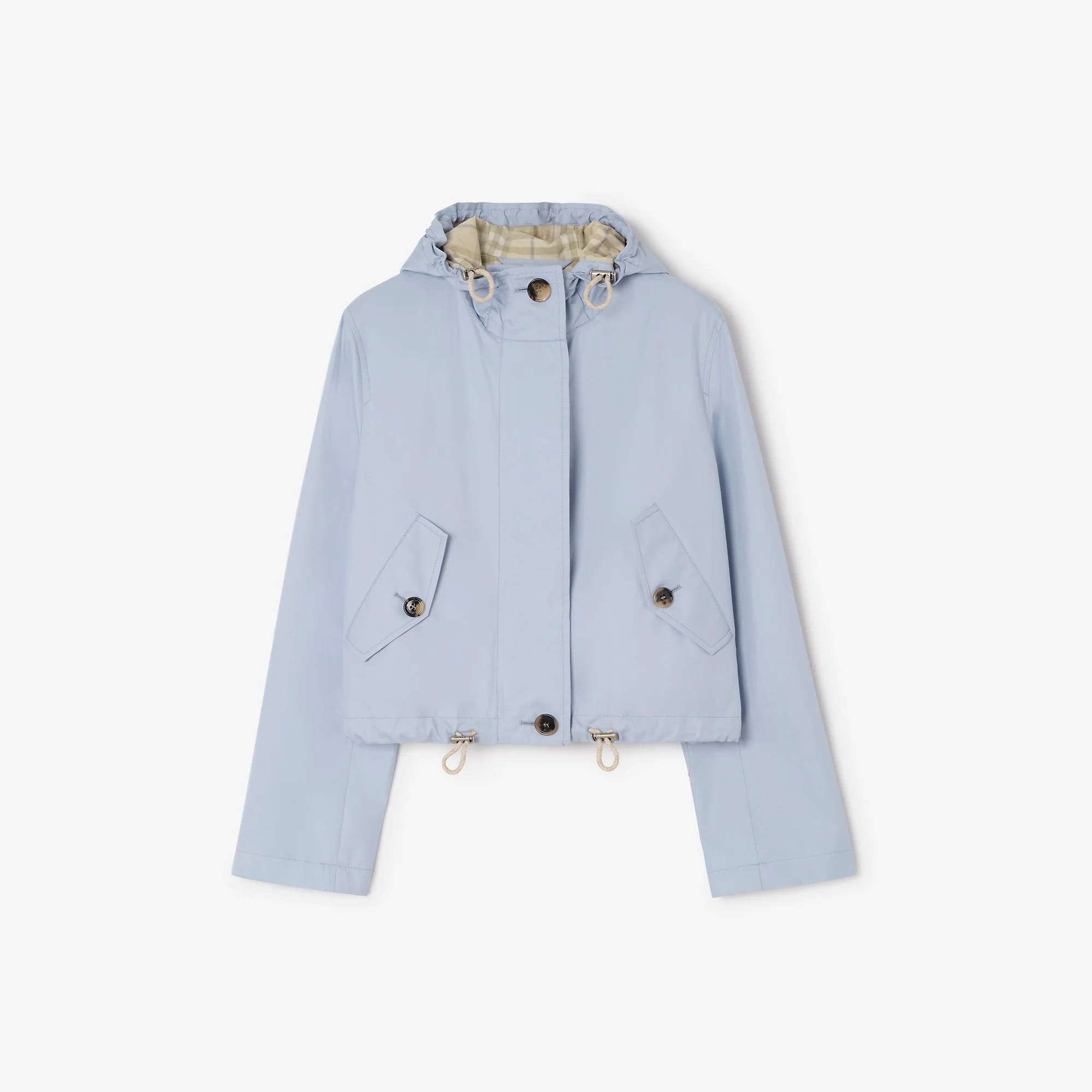 Cropped Tropical Gabardine Parka - 1