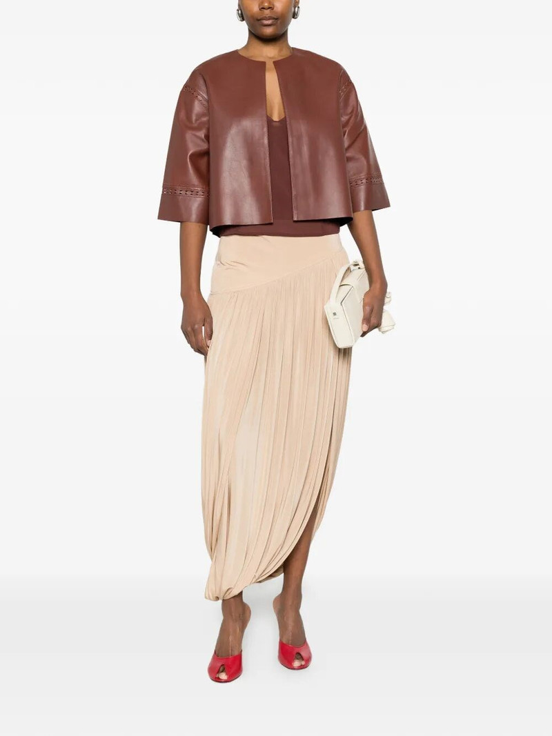 Yves Salomon LASER-CUT LEATHER CROPPED JACKET outlook