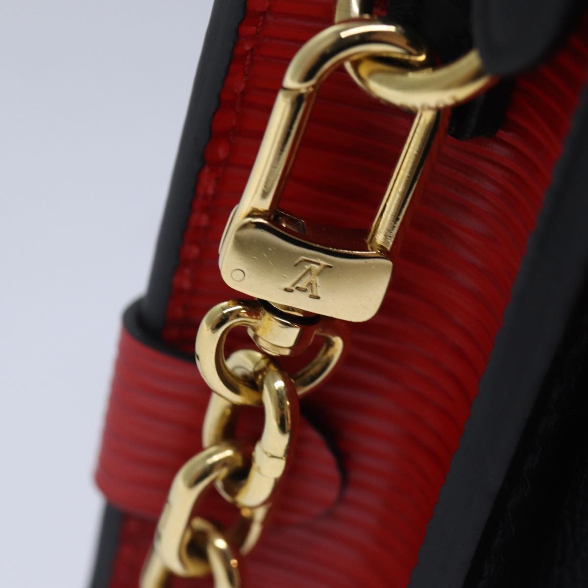 LOUIS VUITTON Epi Trunk Clutch Shoulder Bag Red Black M51697 - 13