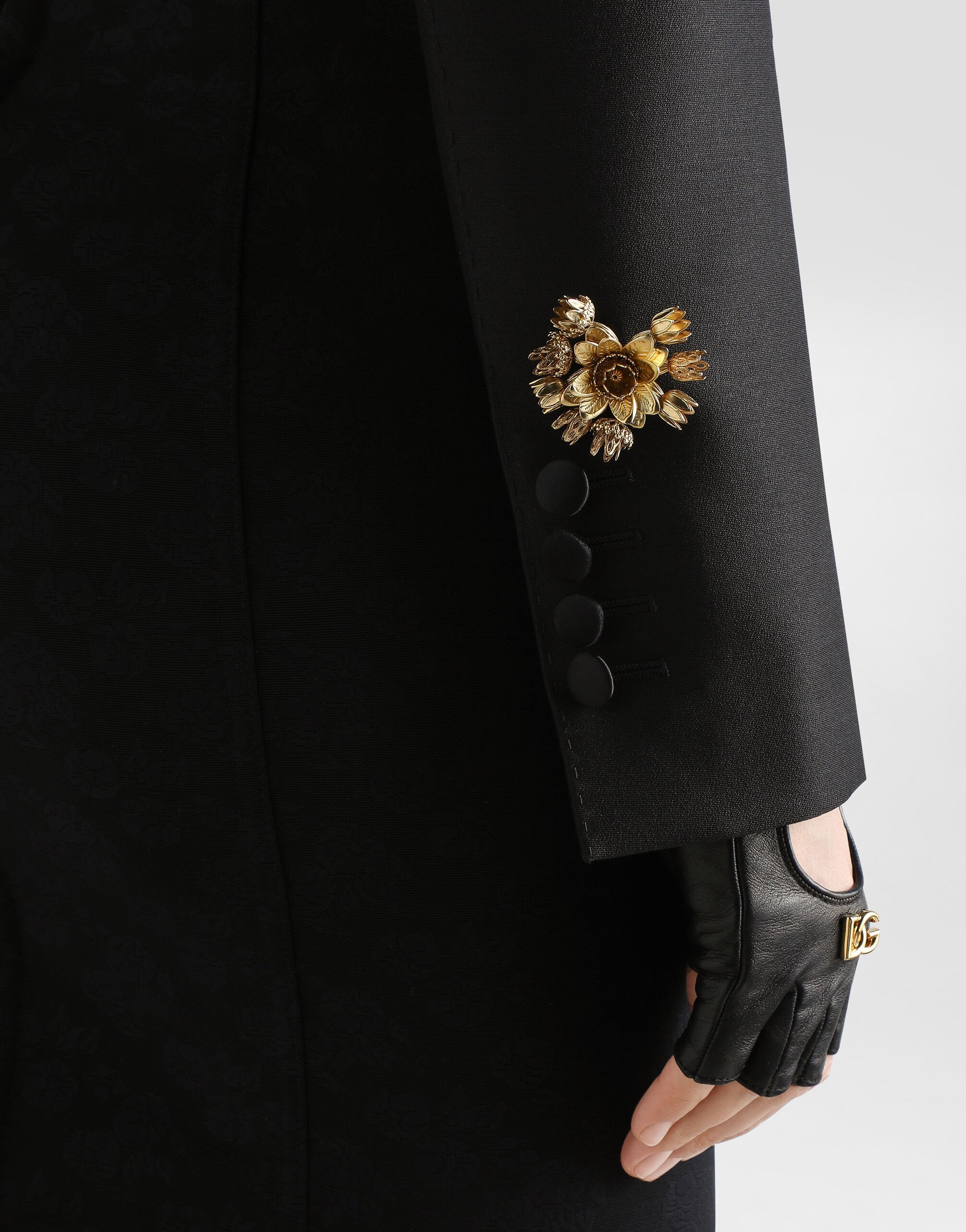 Single-breasted jacket in faille - 5