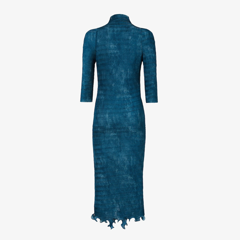 Dress Blue printed pleated dress 2