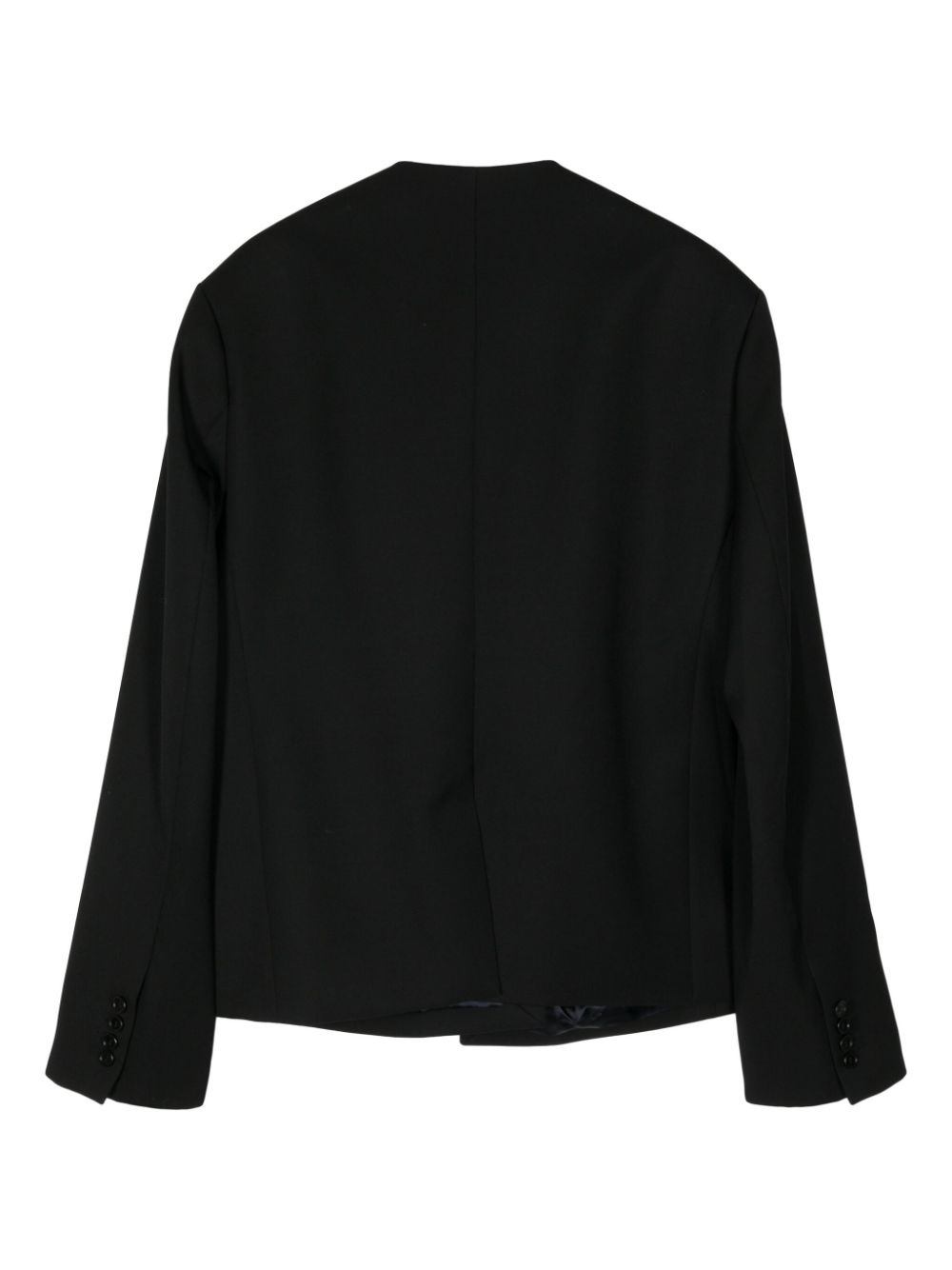 collarless virgin-wool blazer - 2