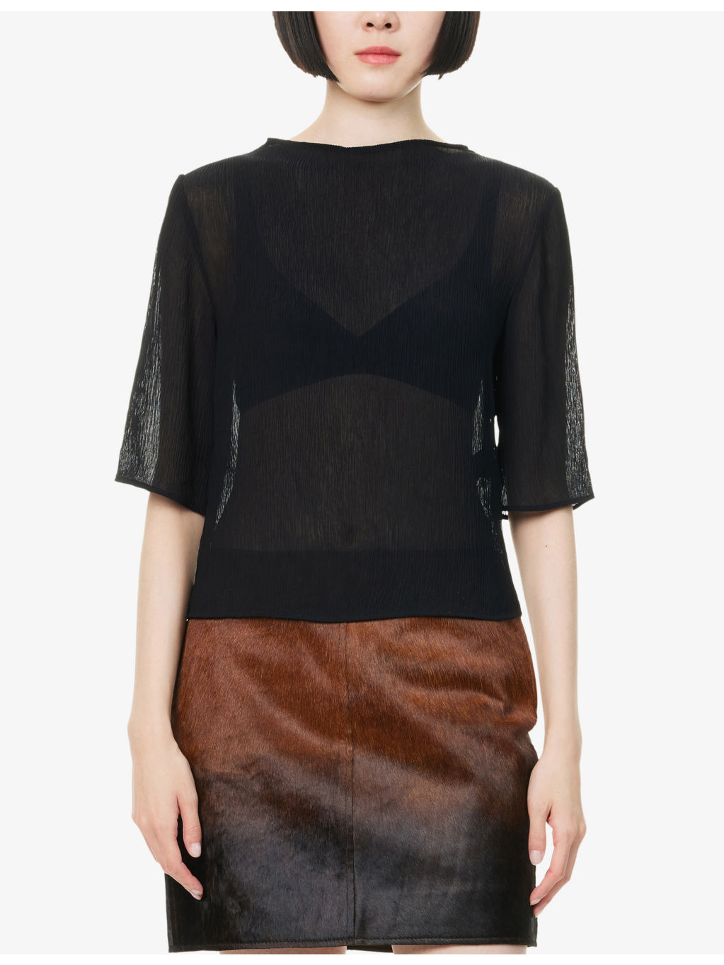 Samiller Short-Sleeves Woven Top - 3