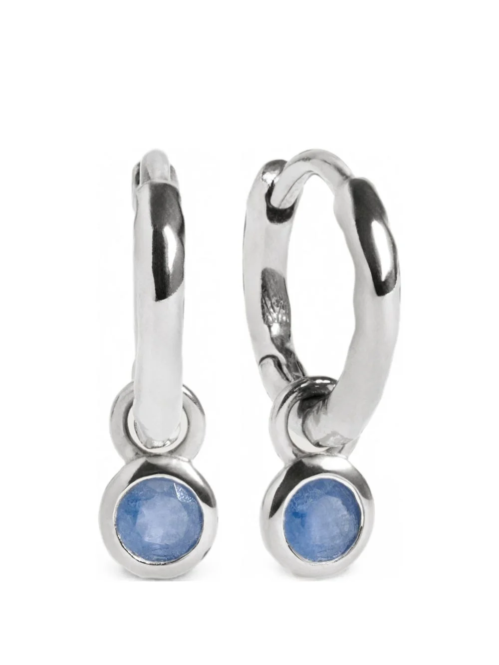 sapphire-pendant hoop earrings - 1