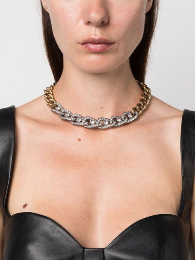 Amina Muaddi Matthew crystal-embellished choker necklace outlook