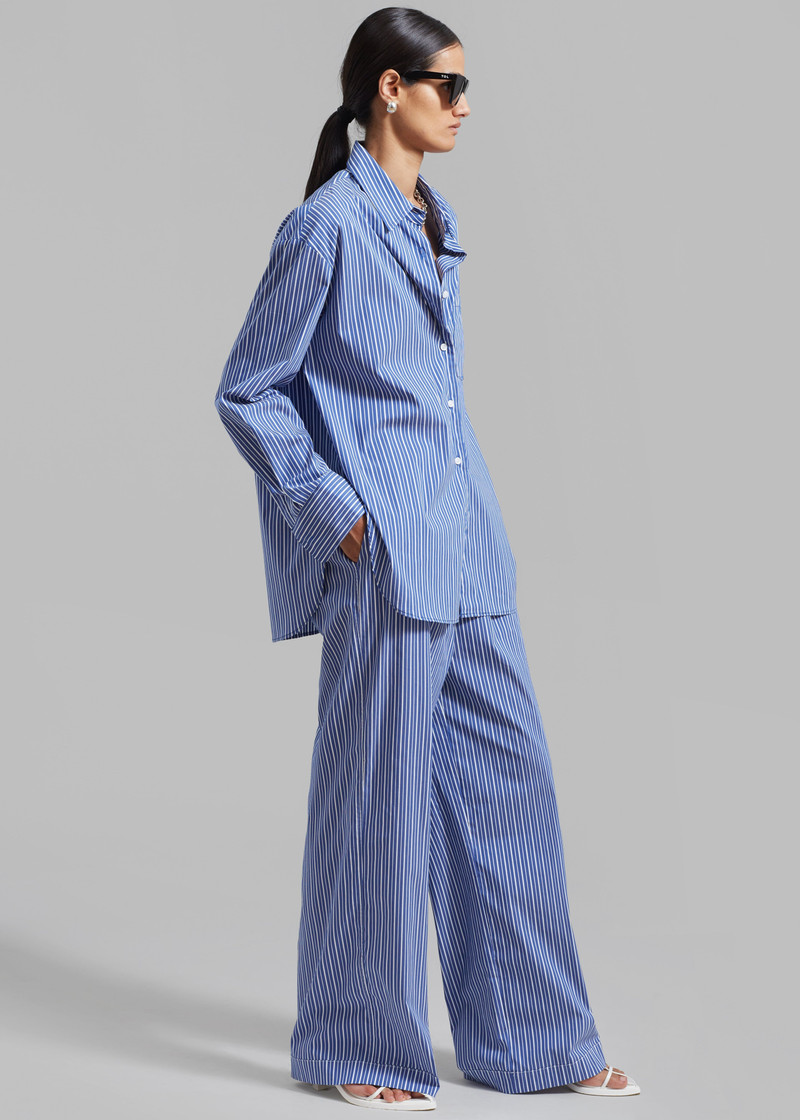 Mirca Pocket Shirt - Blue Multi Stripe 4