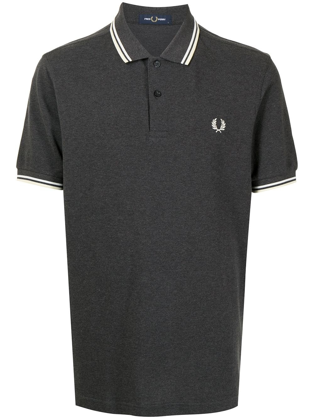 embroidered-monogram polo shirt - 1