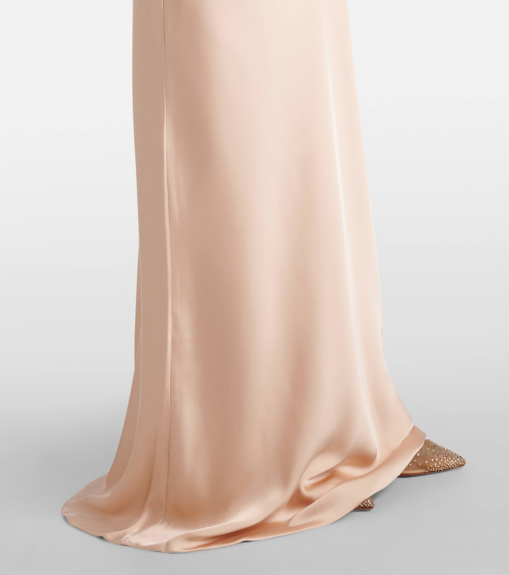 Strapless crêpe satin maxi dress - 5