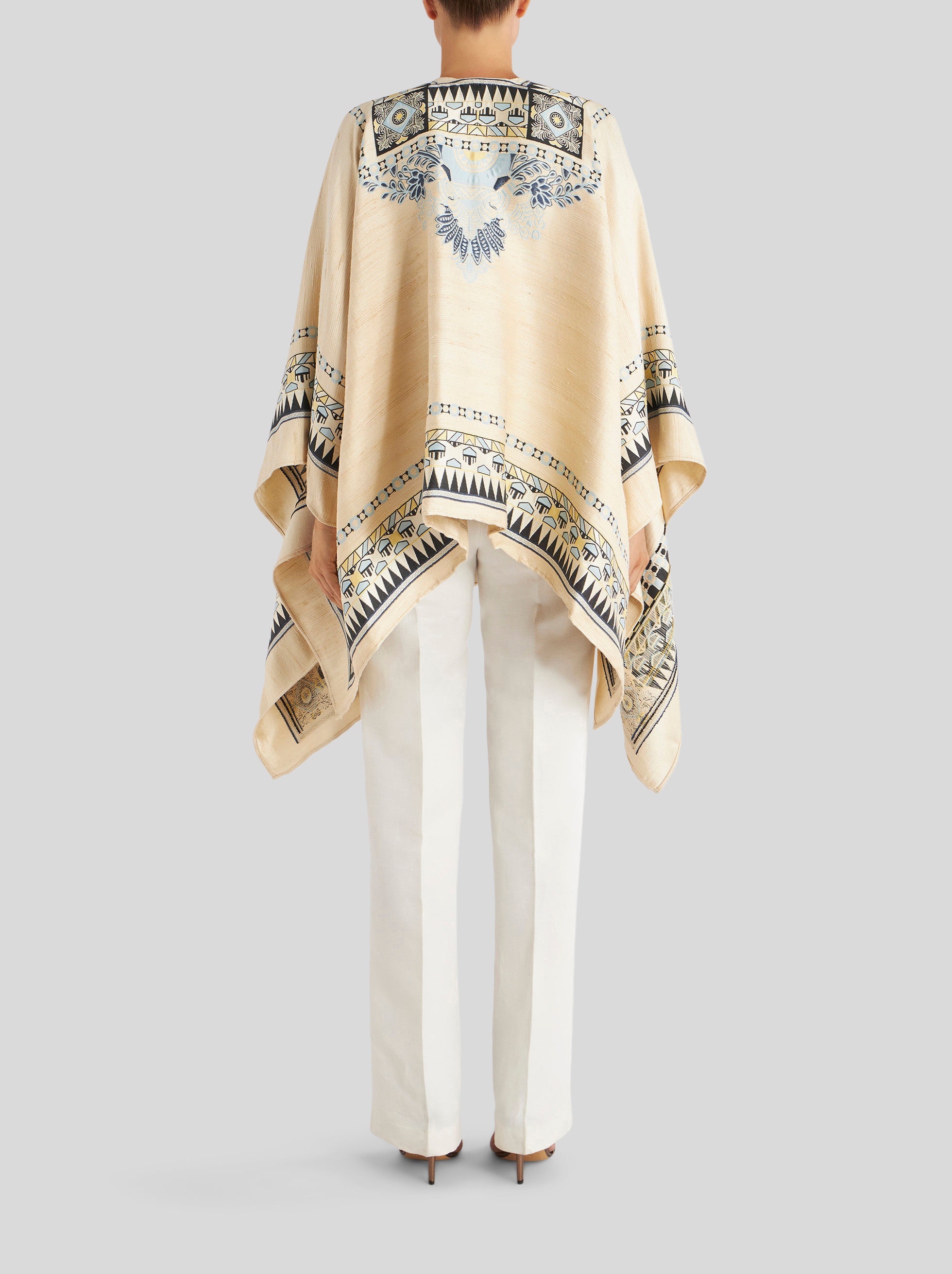SCARF PRINT CAPE - 4