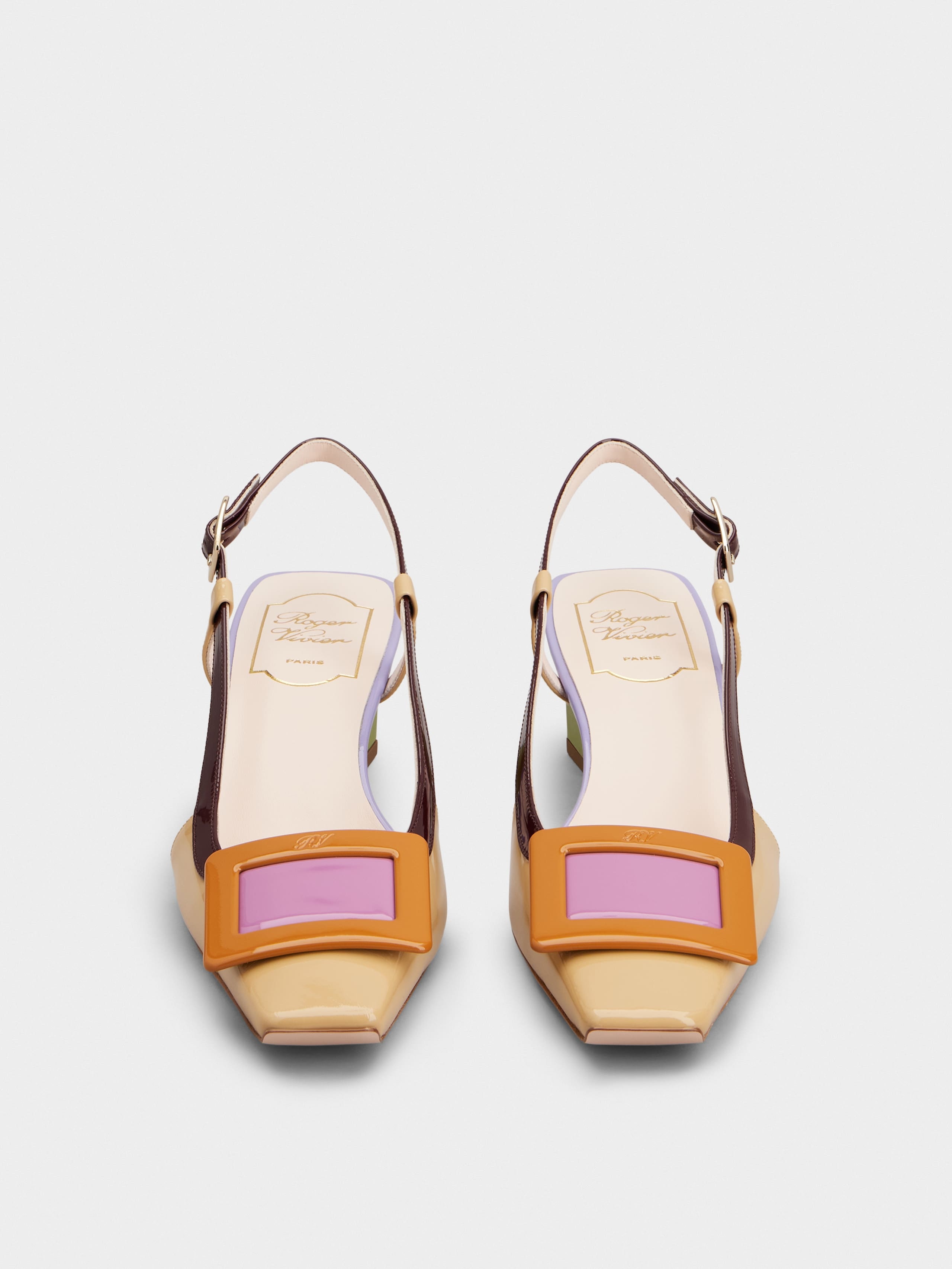 Belle Vivier Slingback Pumps in patent leather - 7