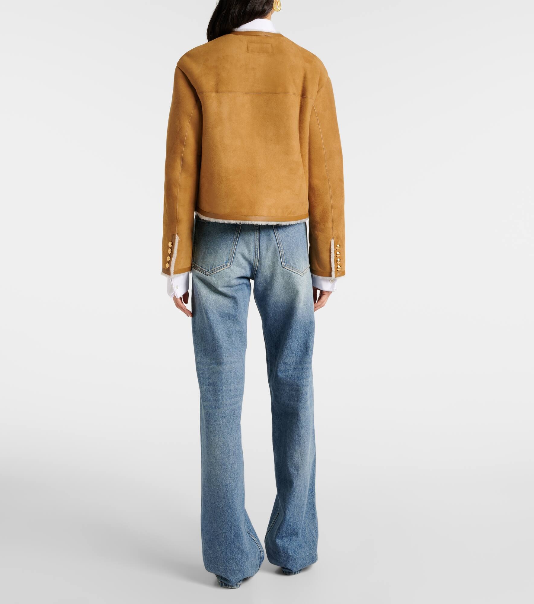 Zanie shearling-lined suede jacket - 3