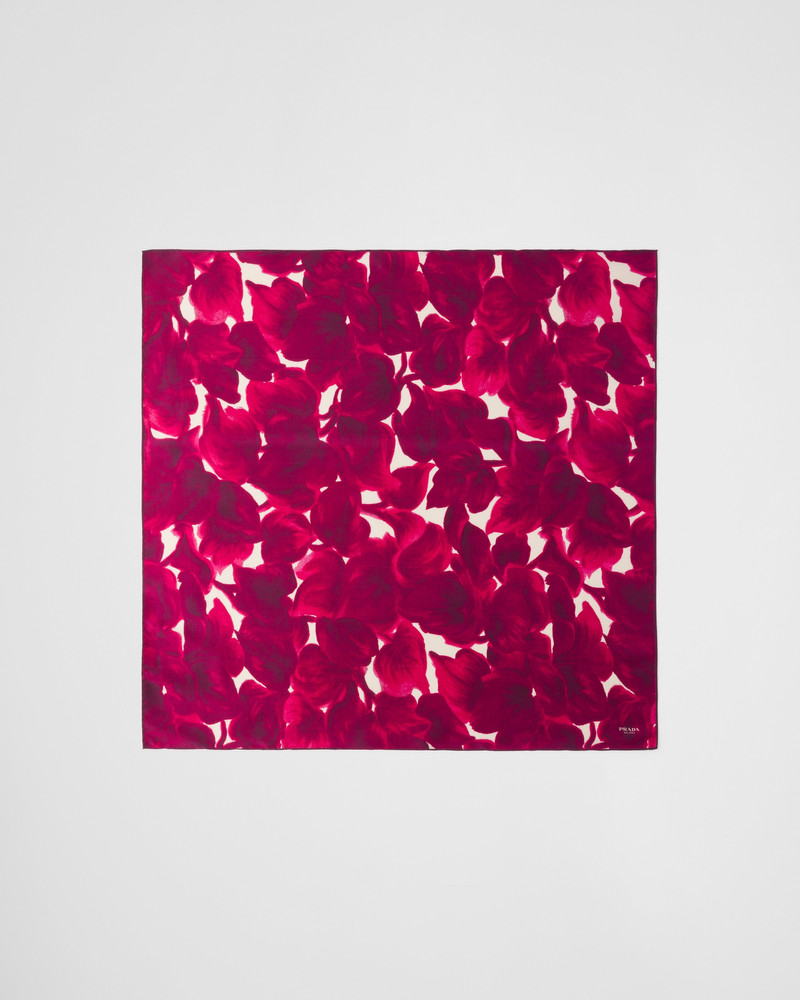 Printed silk shantung scarf 3