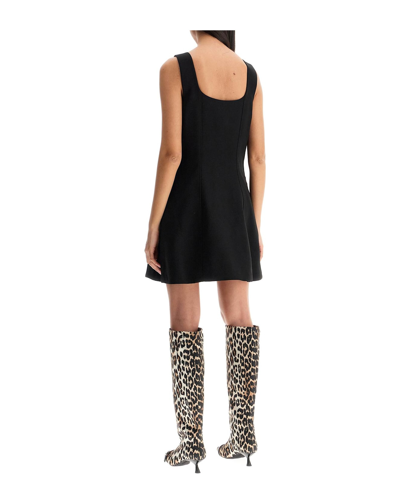 Mini Crepe Dress In Seven - 3