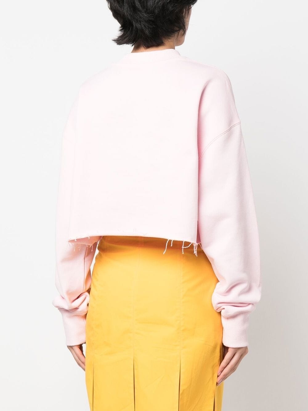 graphic print cropped sweatshirt - 4