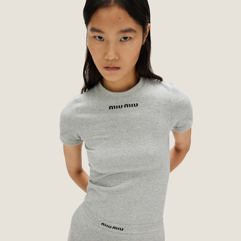 Miu Miu Seamless mélange T-shirt outlook
