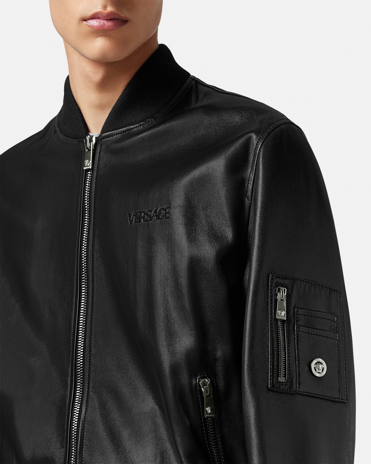 Leather Bomber Jacket - 3