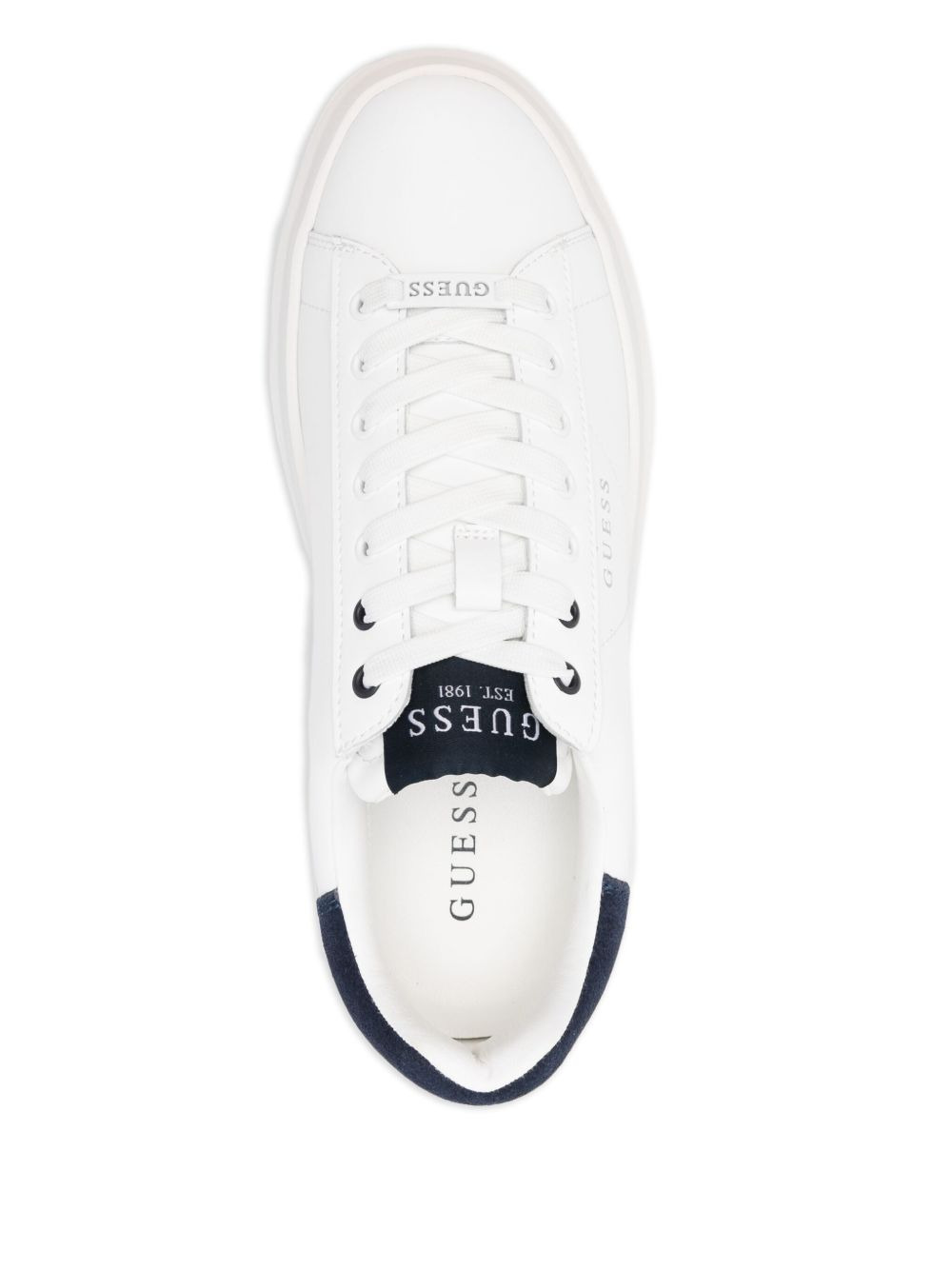 panelled leather sneakers - 4