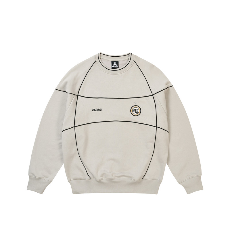 PRO TEAM PIPED CREW CONCRETE GREY 1