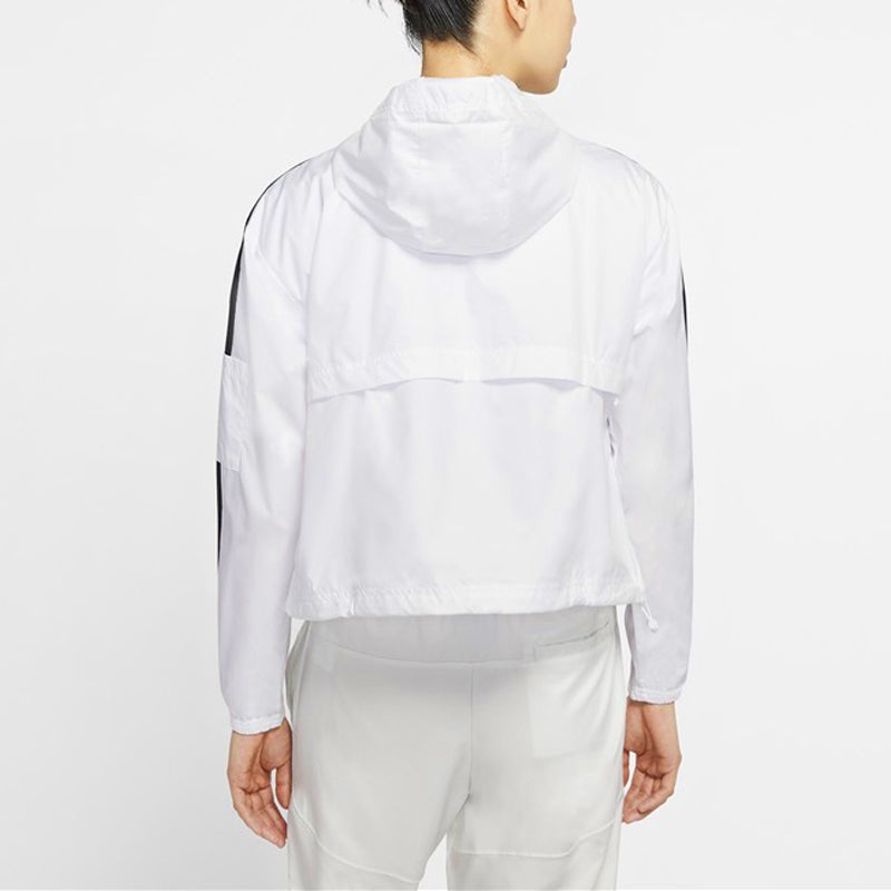 (WMNS) Nike Sportswear Sun Protection Hooded Jacket White CJ7345-100 - 6