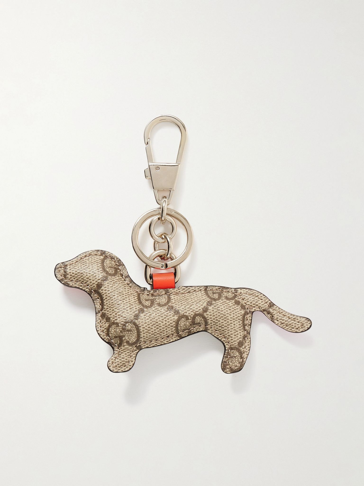Embellished leather keychain Pink - 3