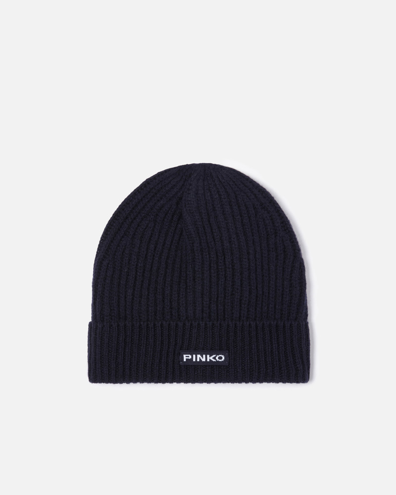 RIBBED WOOL HAT WITH LOGO 1