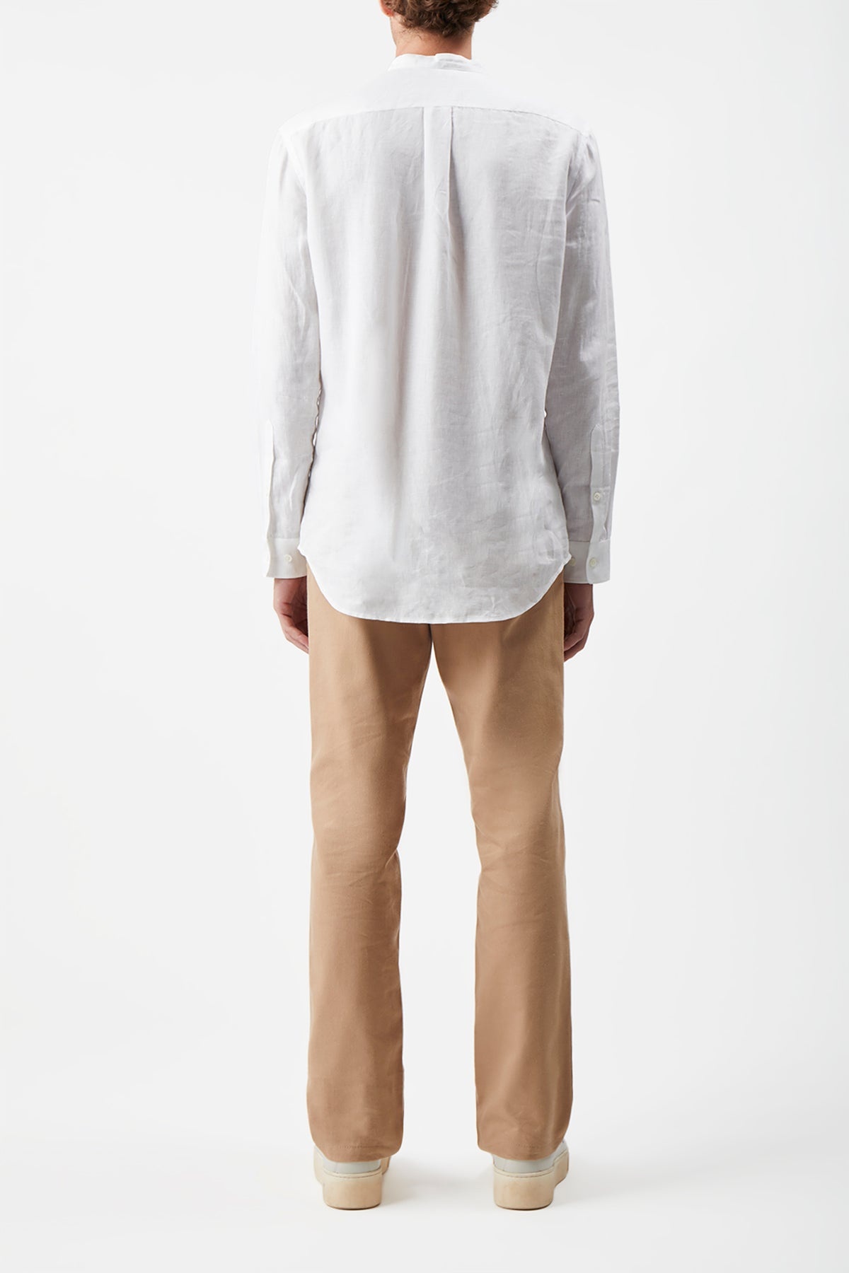 Ollie Shirt in White Linen - 4