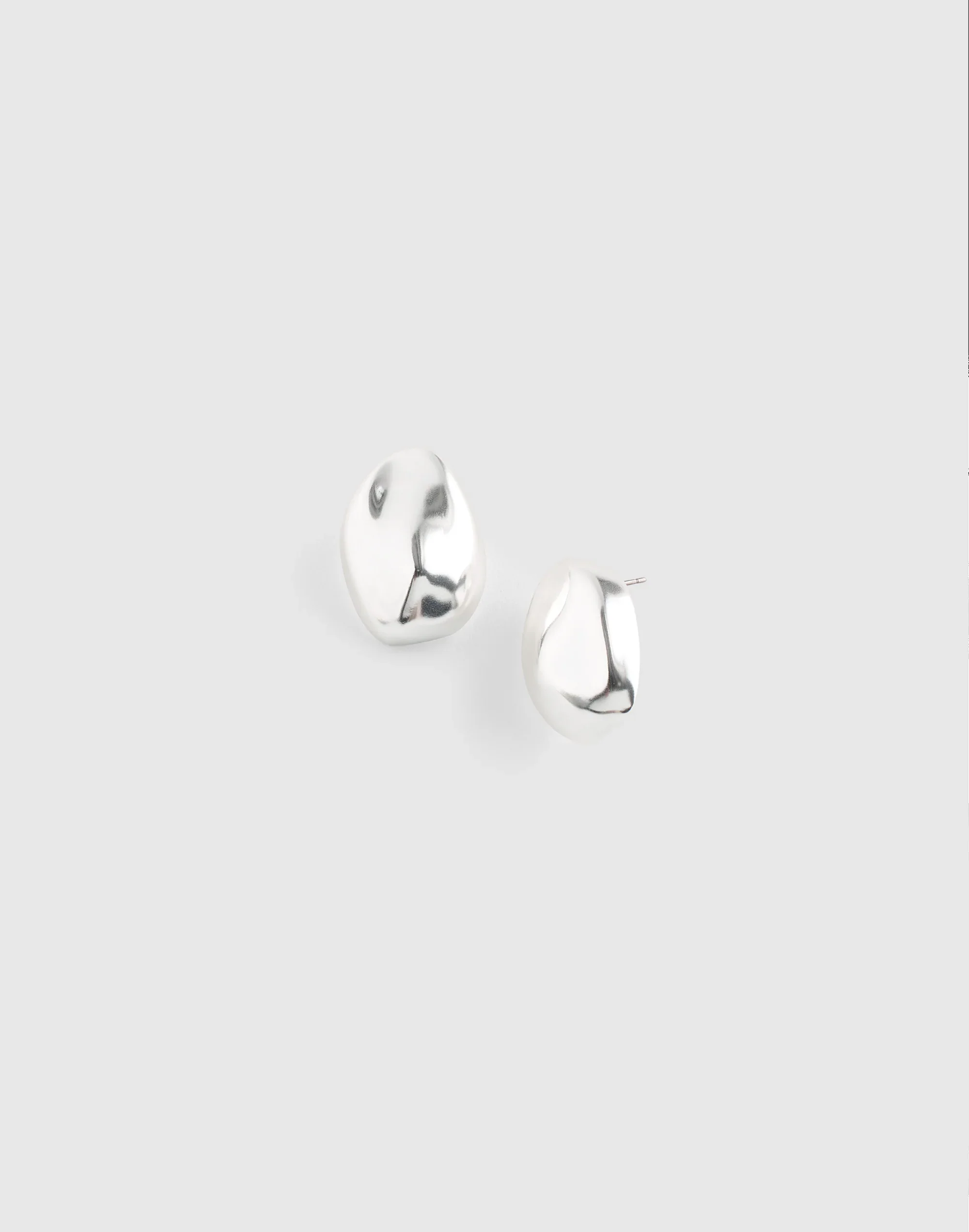 Sculpted Droplet Statement Stud Earrings - 1