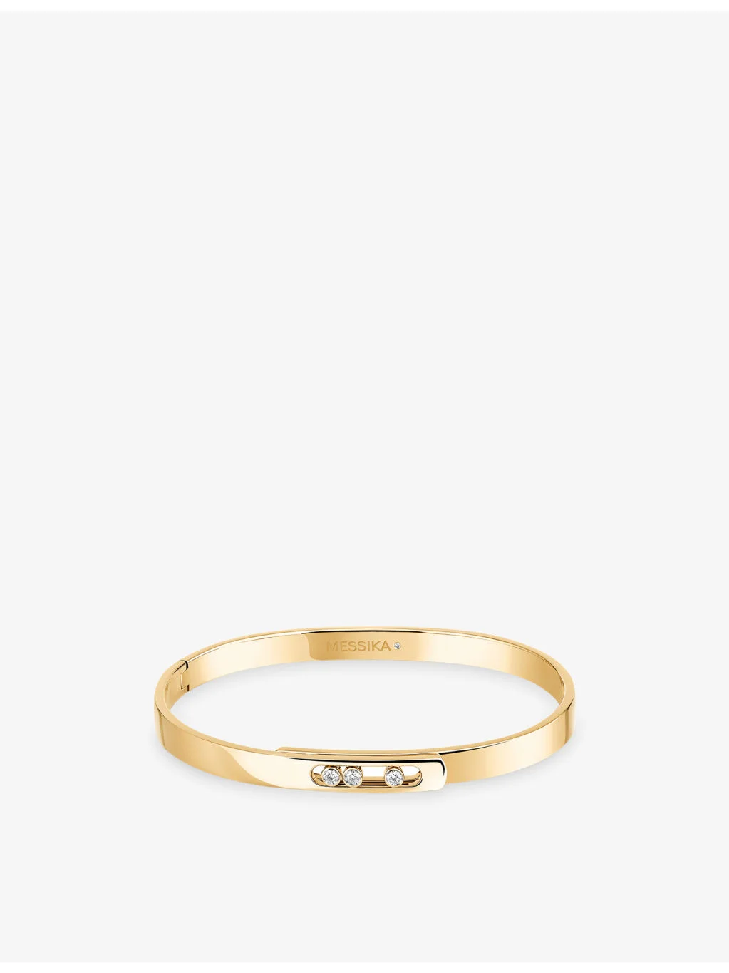 Move Noa 18ct yellow-gold and 0.11ct diamond bangle - 1