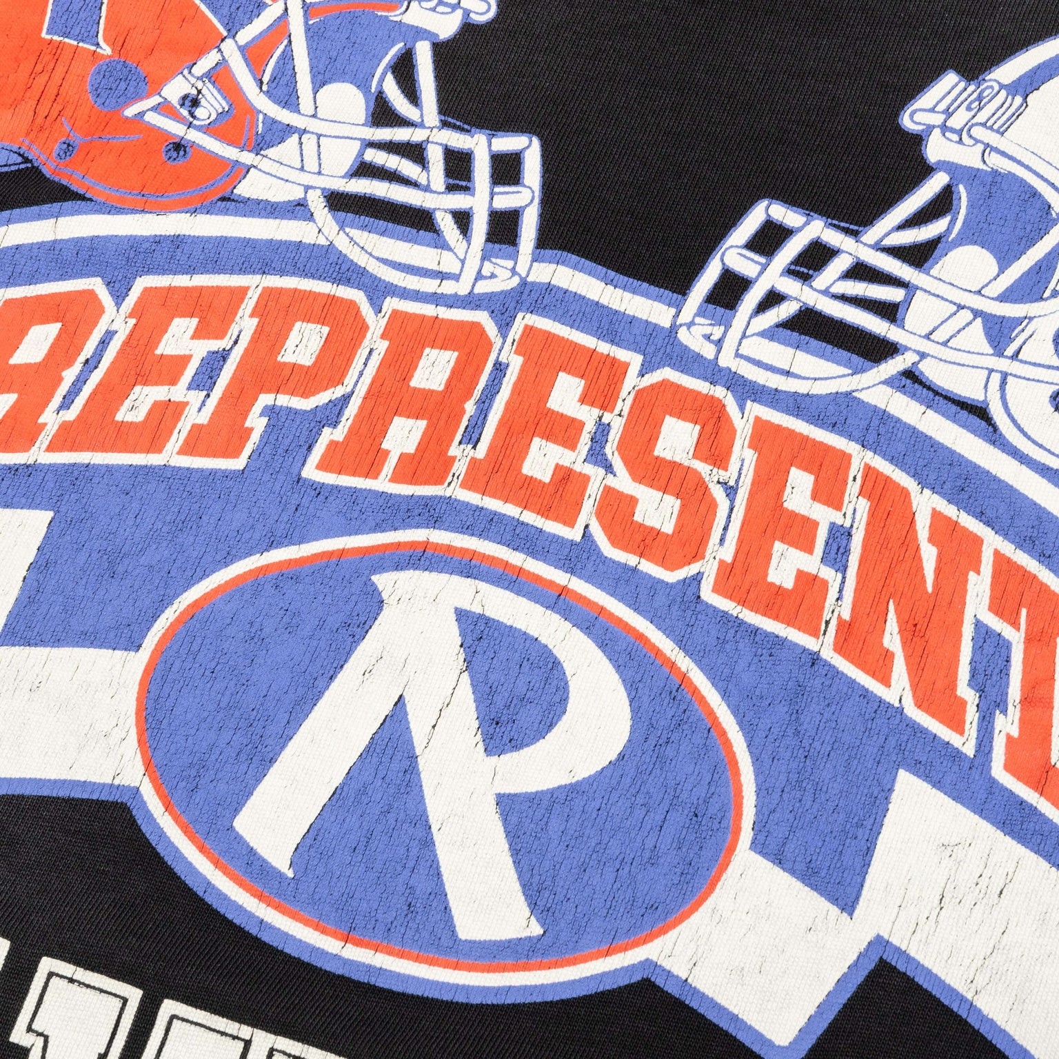 FEATURE X REPRESENT CHAMPIONS L/S T-SHIRT - STAINED BLACK - 7