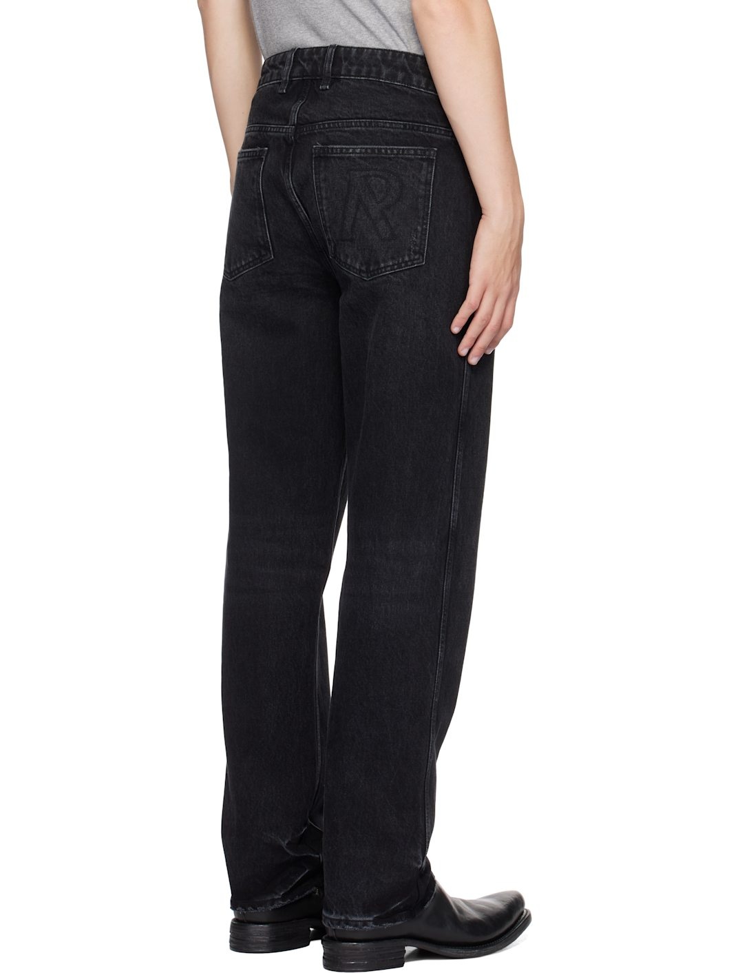Black R2 Straight Leg Jeans - 3