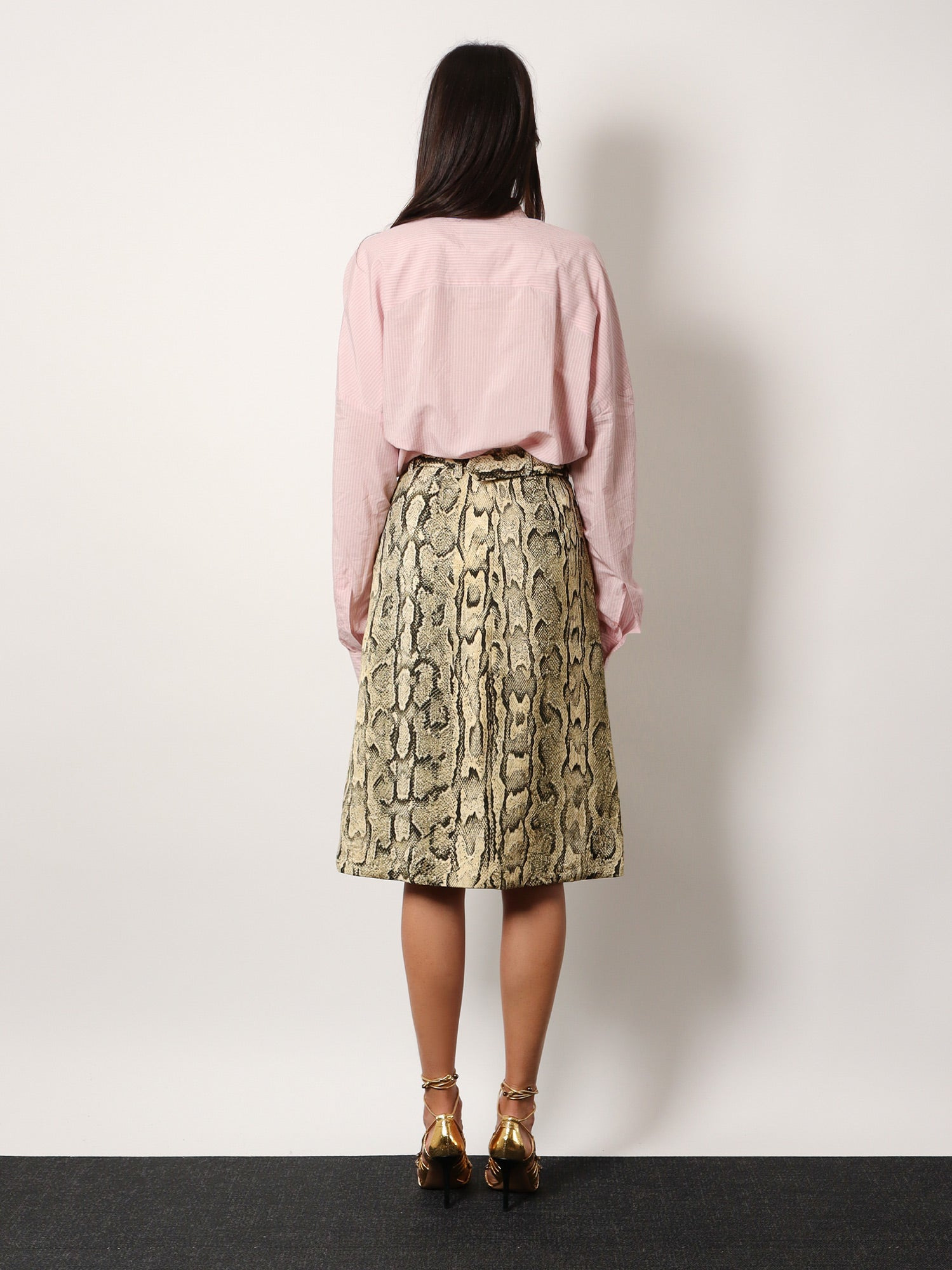 Sheraz Viscose And Cotton Skirt With Reptile Print - 3