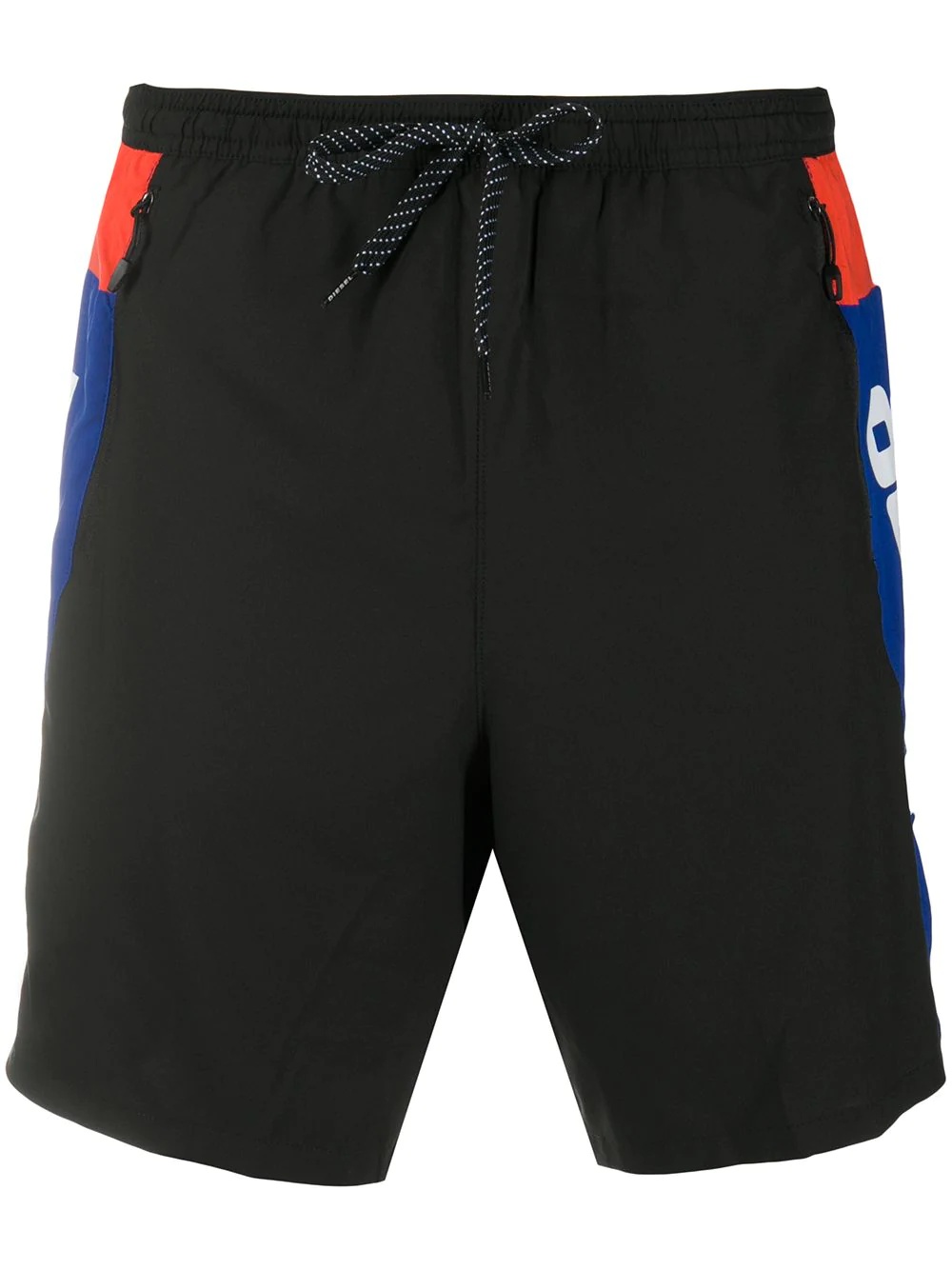 colour-block logo shorts - 1