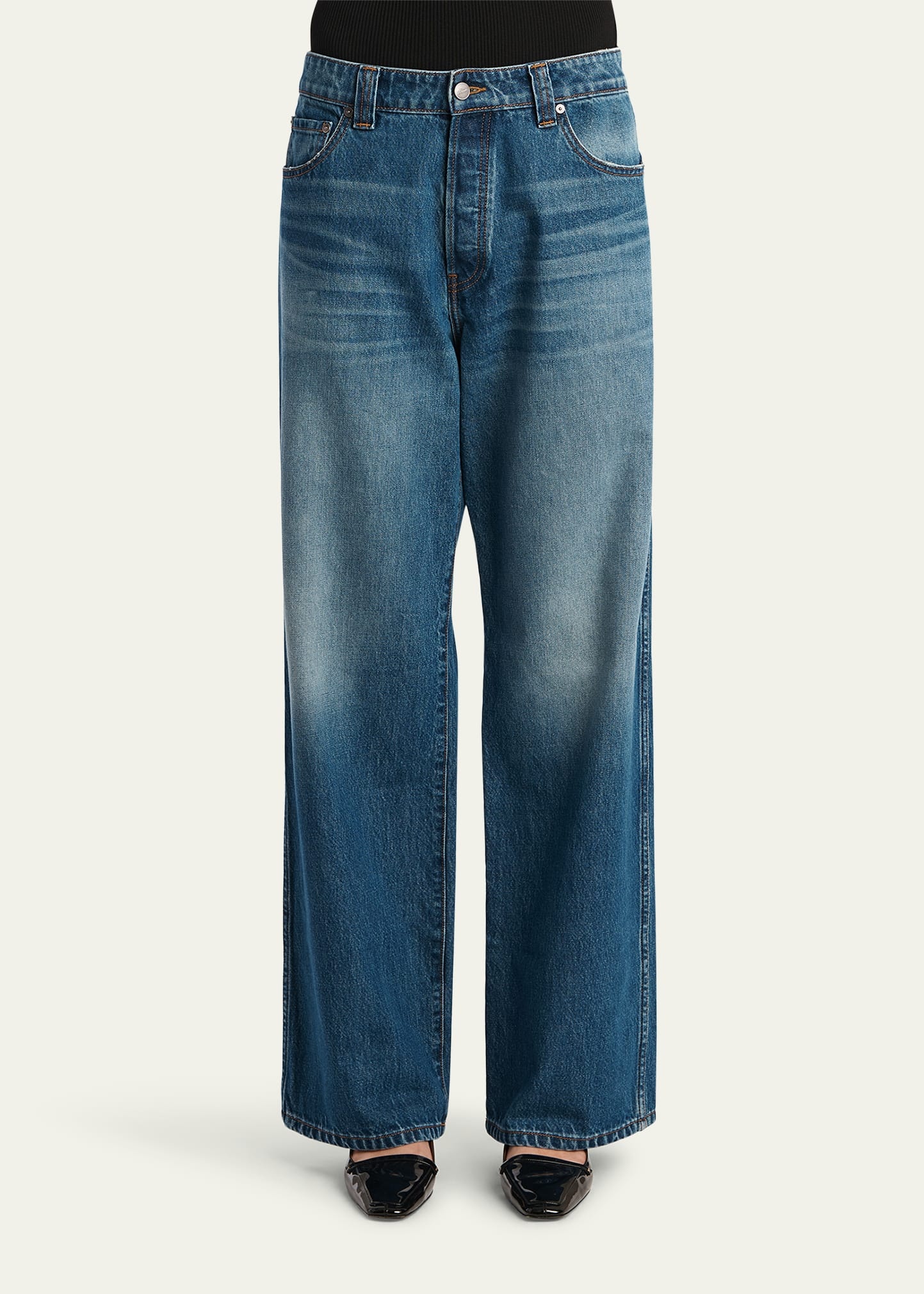 Winslow Low-Rise Wide-Leg Jeans - 4