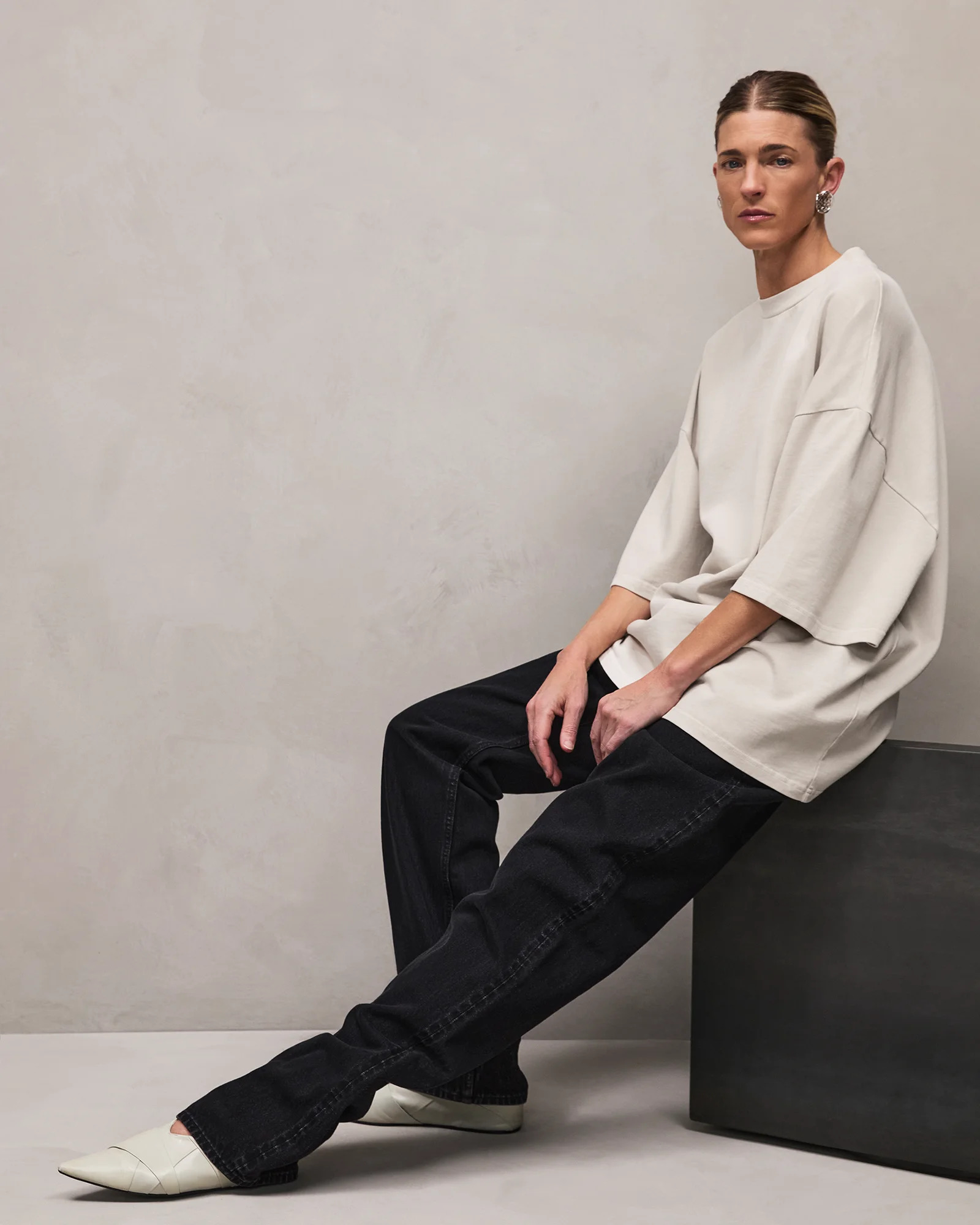 HEAVY BOXY TEE OFF WHITE - 4