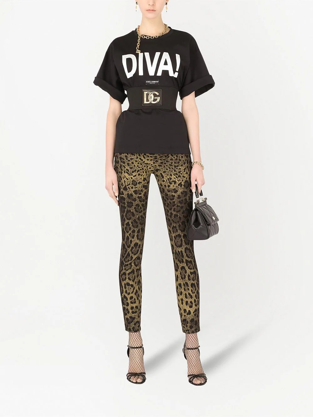 leopard-print skinny jeans - 2