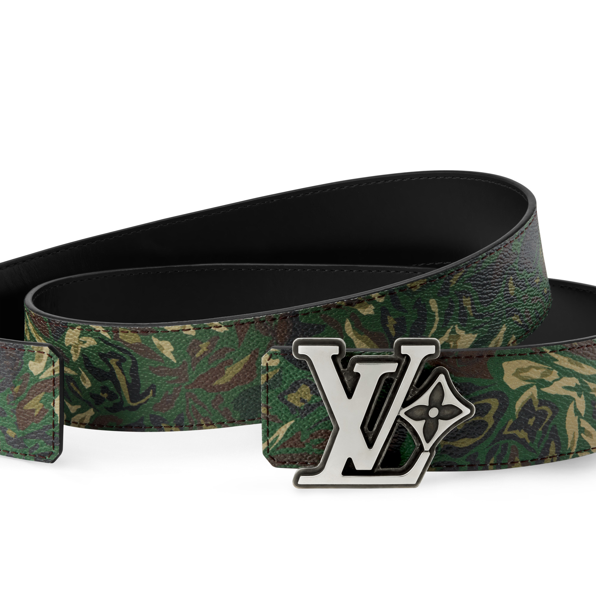 LV Flower Camoflage 40mm Reversible Belt - 2