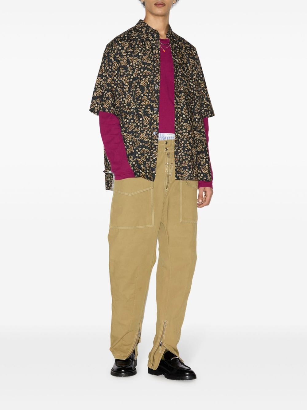 floral-print short-sleeve shirt - 2