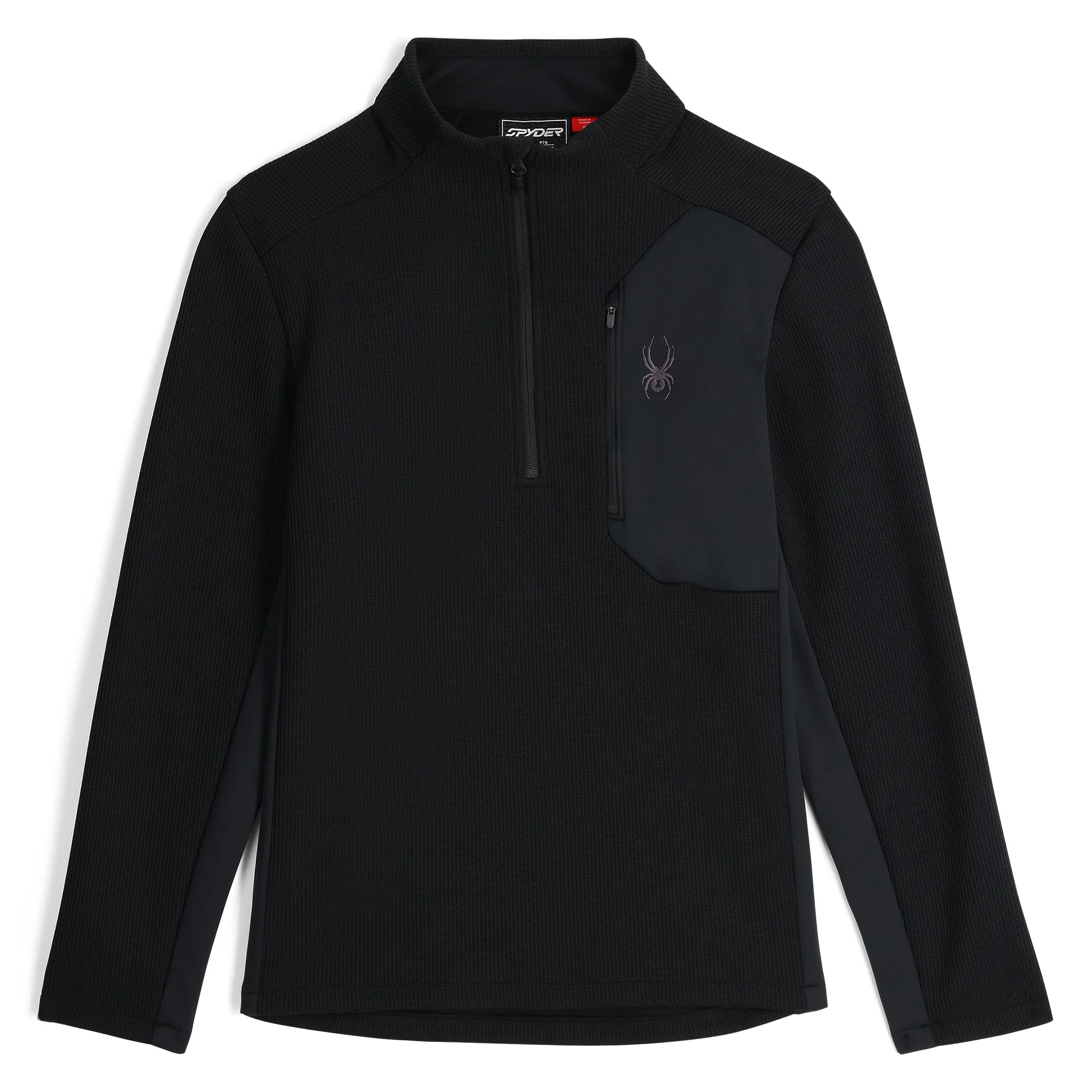 Mens Bandit Half Zip Fleece Jacket - Black - 1