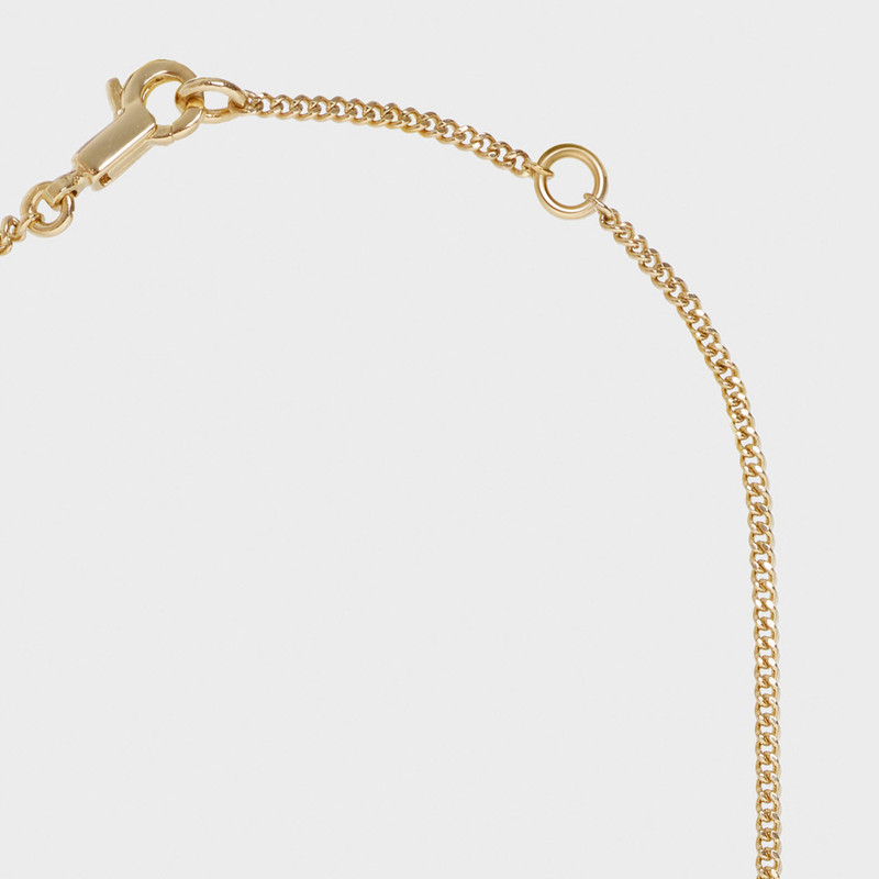 Alphabet L Necklace in Brass with Gold finish 3