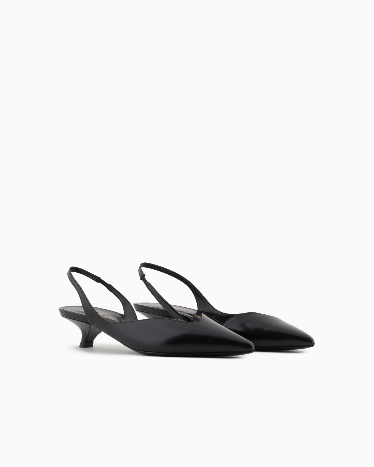 BRUSHED LEATHER SLINGBACK COURT SHOES - 2